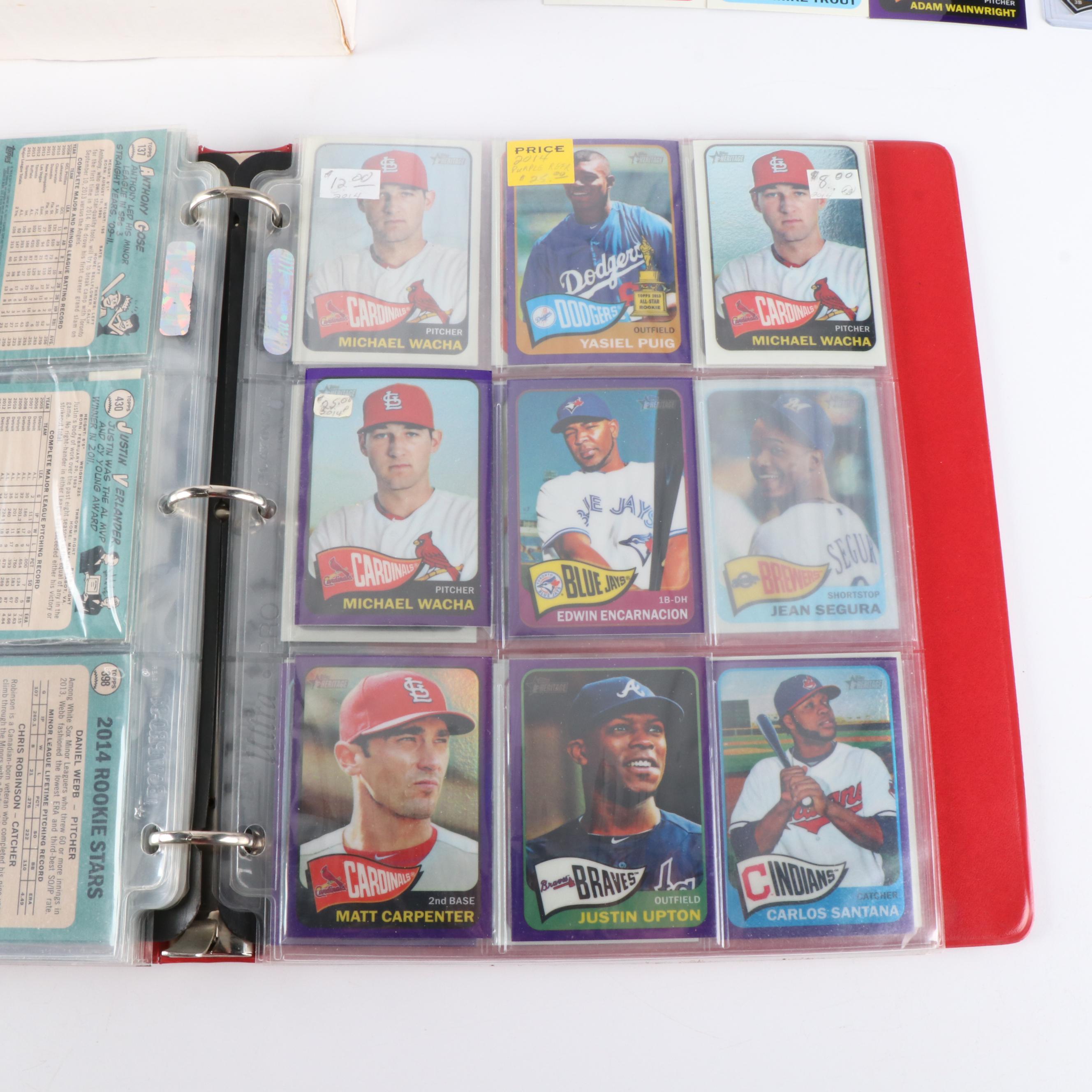 Topps Heritage with Other Baseball Cards Featuring Jeter, Clemente, and More