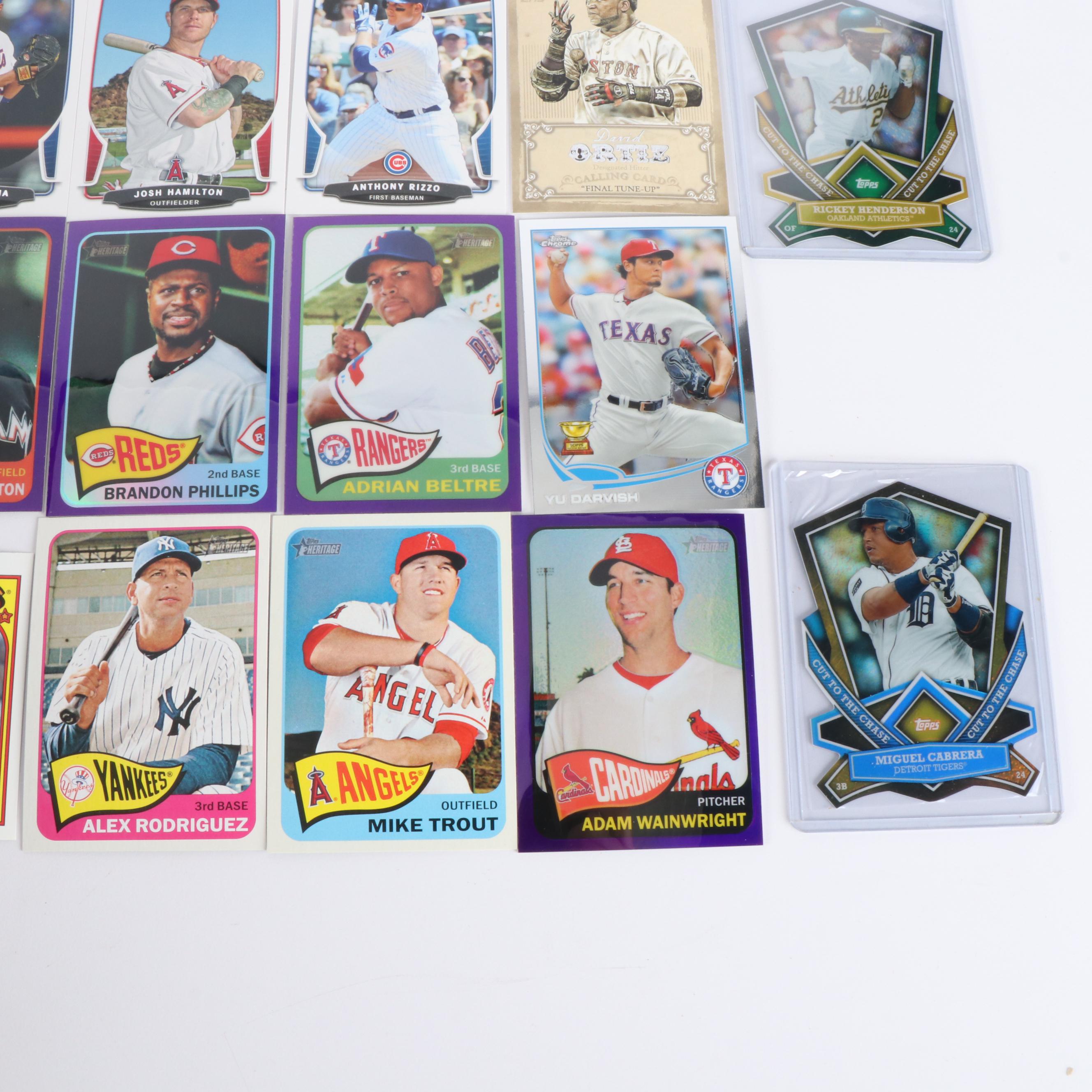 Topps Heritage with Other Baseball Cards Featuring Jeter, Clemente, and More