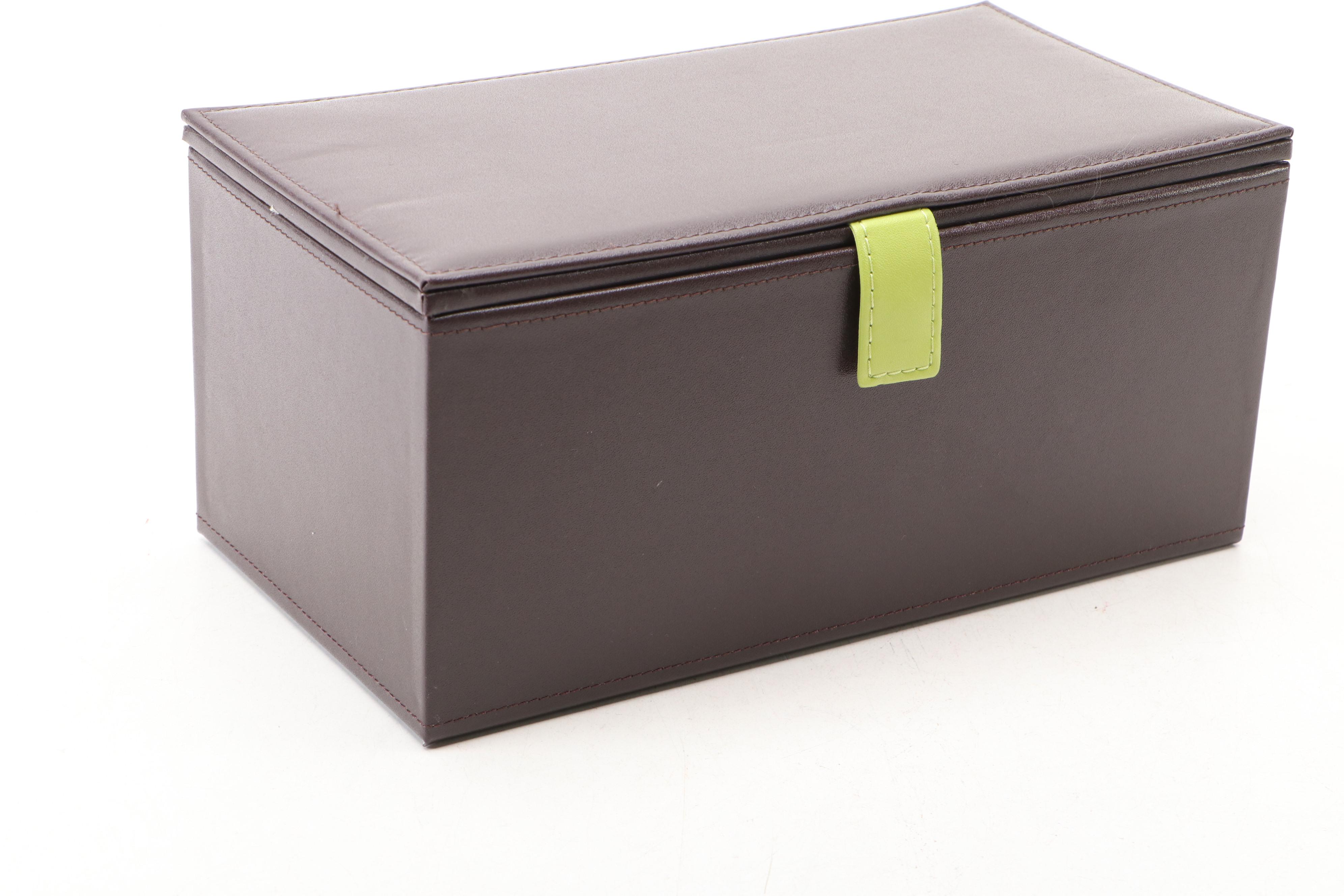 Faux-Leather Storage and Milano Series Jewelry Boxes