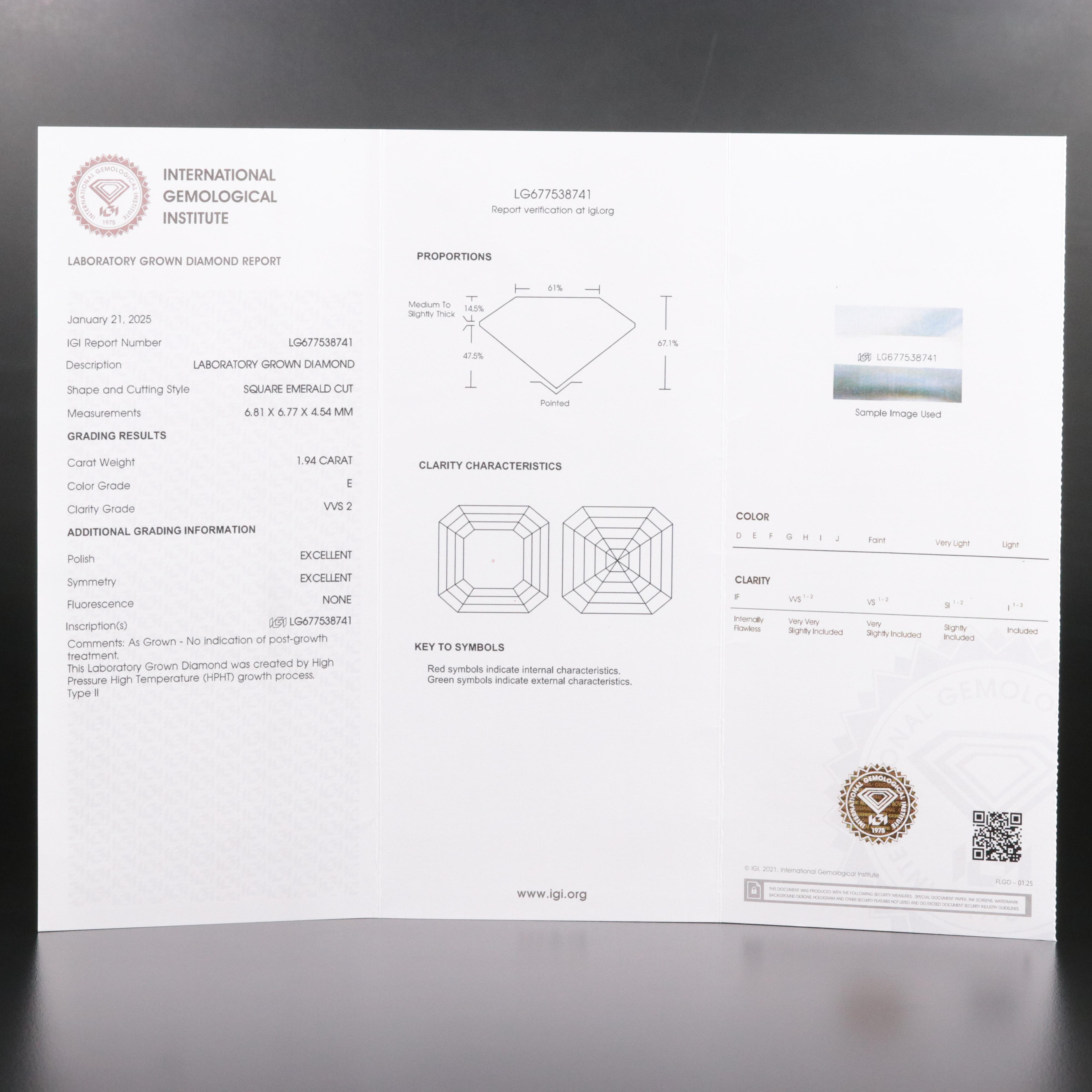 Platinum 3.84 CTW Lab Grown Diamond Stud Earrings with IGI Reports