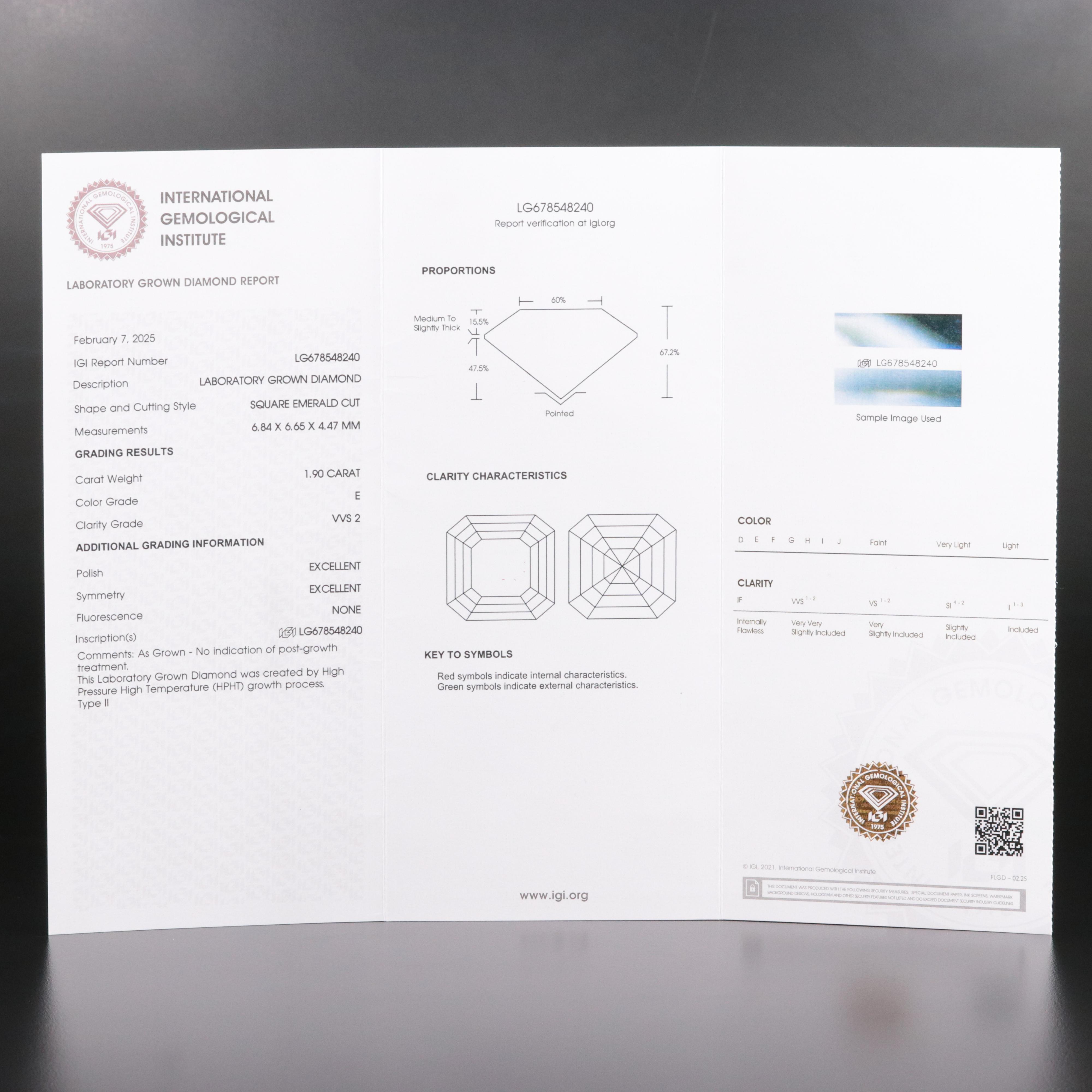 Platinum 3.84 CTW Lab Grown Diamond Stud Earrings with IGI Reports