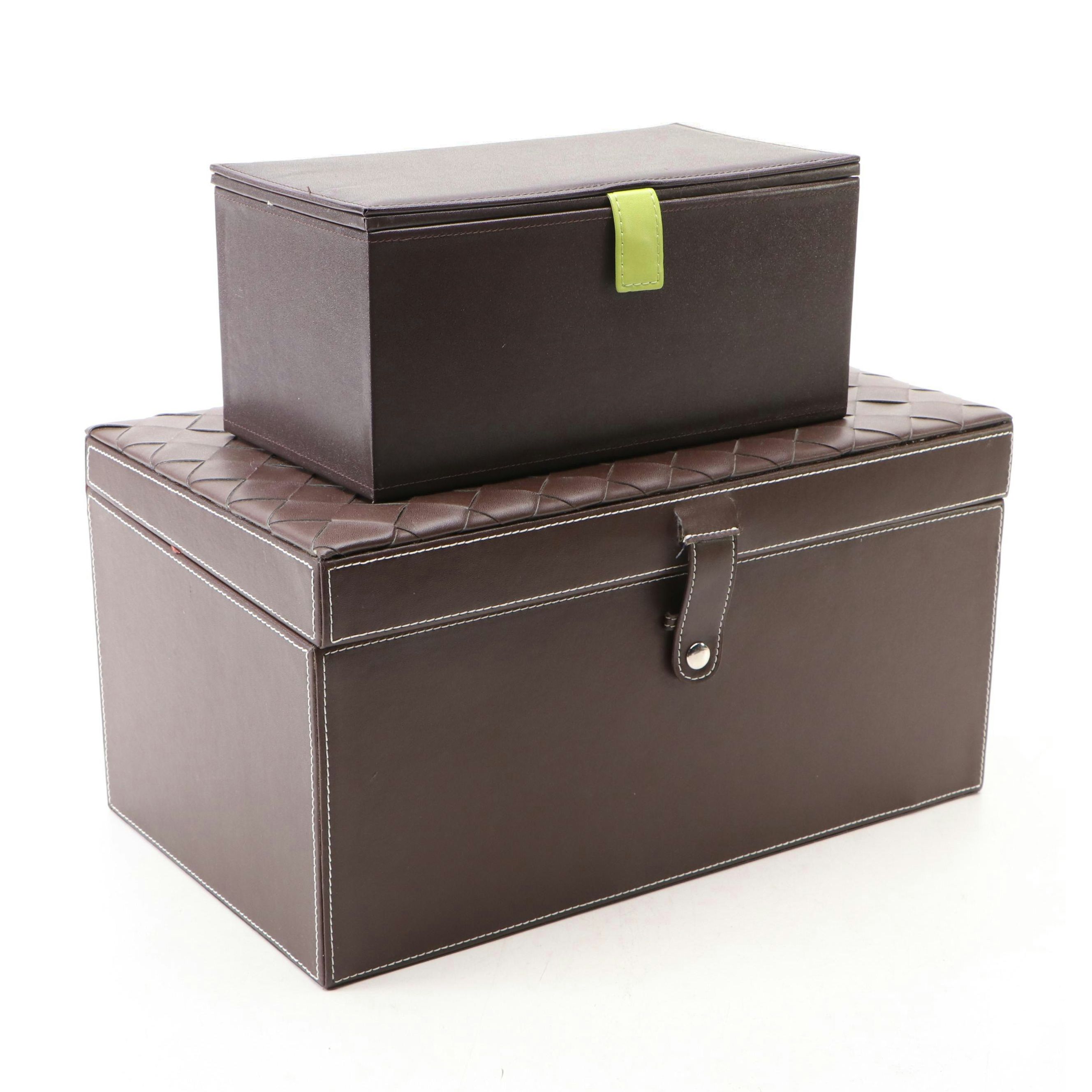 Faux-Leather Storage and Milano Series Jewelry Boxes