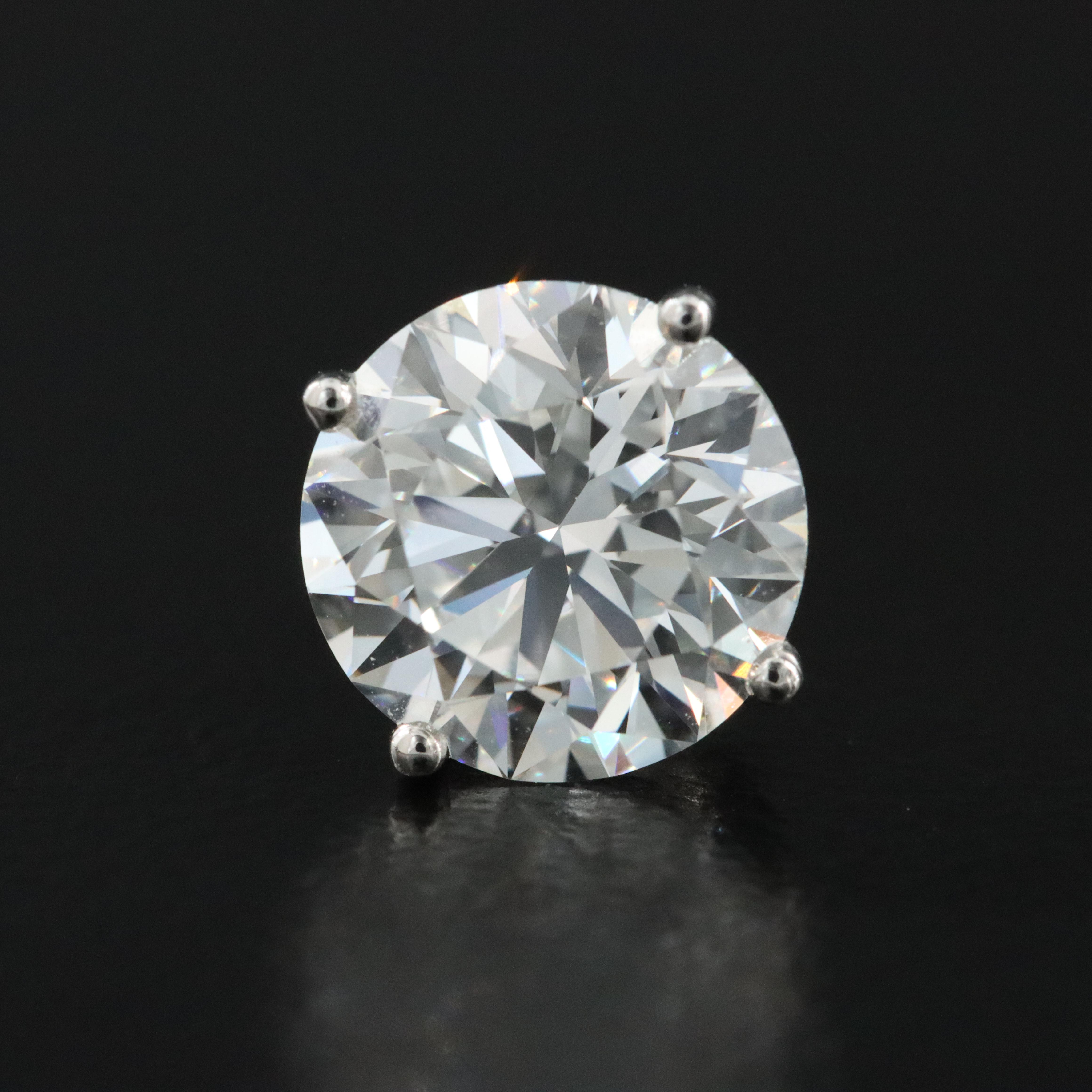 Platinum 4.09 CTW Lab Grown Diamond Stud Earrings with IGI Reports