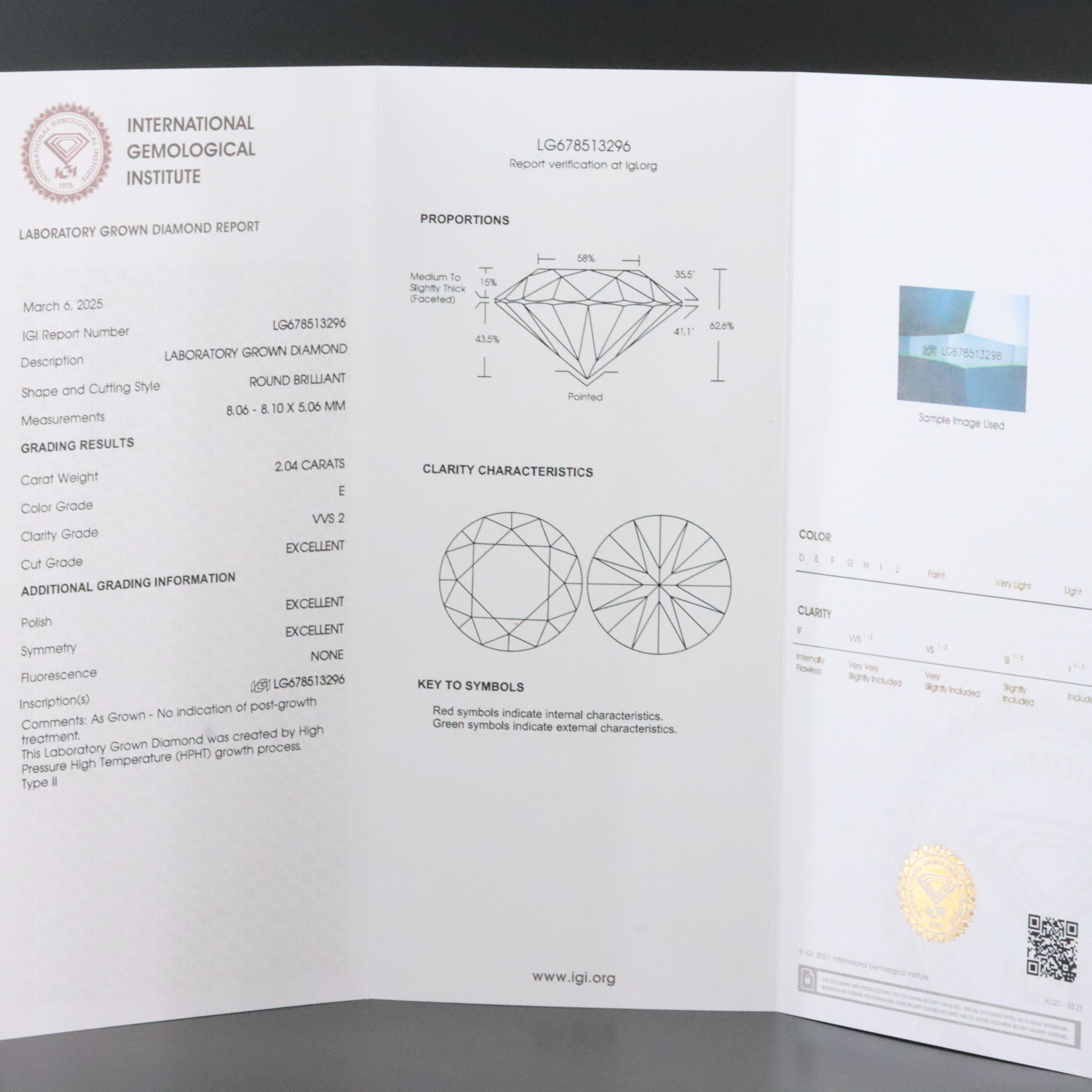 Platinum 4.09 CTW Lab Grown Diamond Stud Earrings with IGI Reports