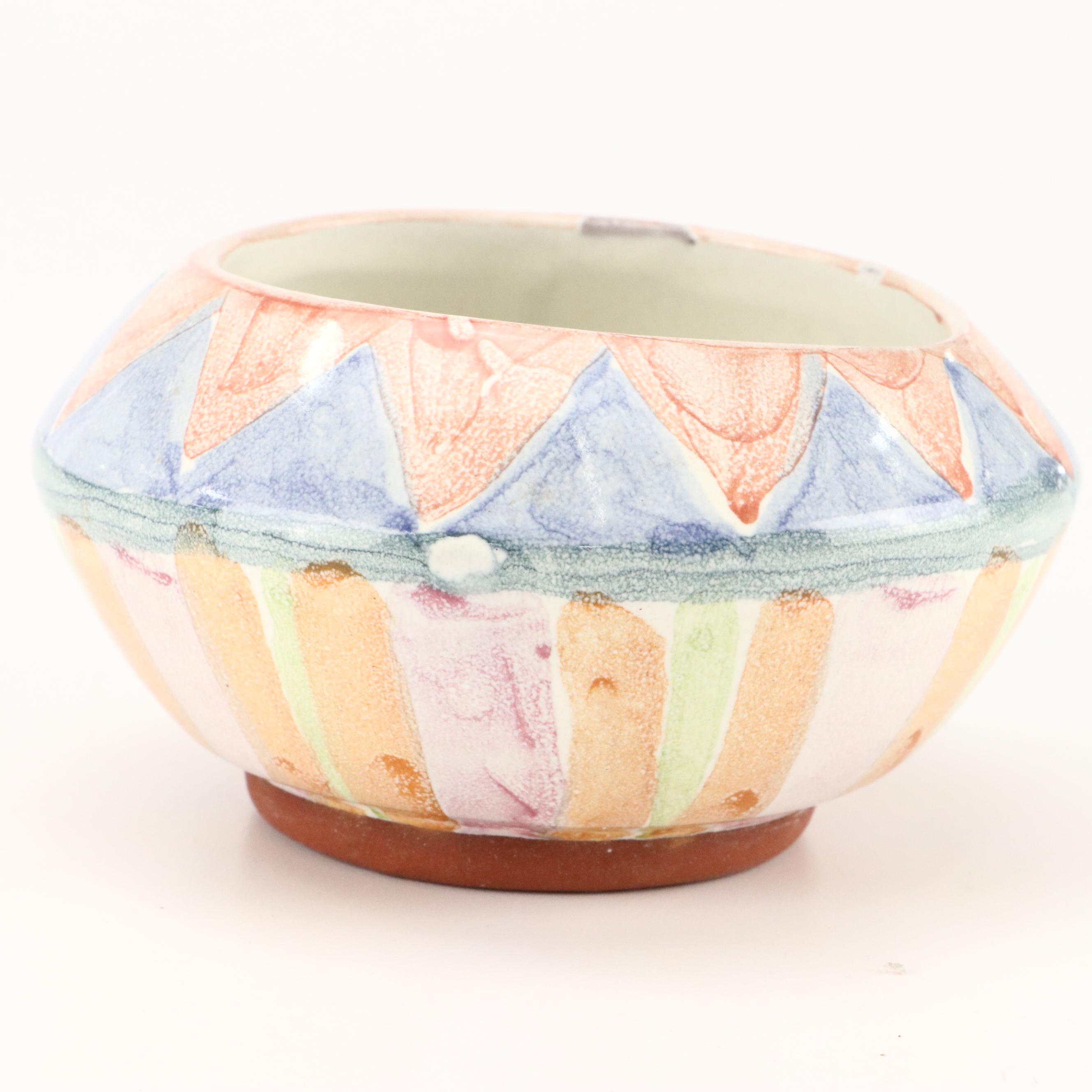 MacKenzie-Childs Open Sugar Bowl and "Cayuga" Open Chowder Bowl