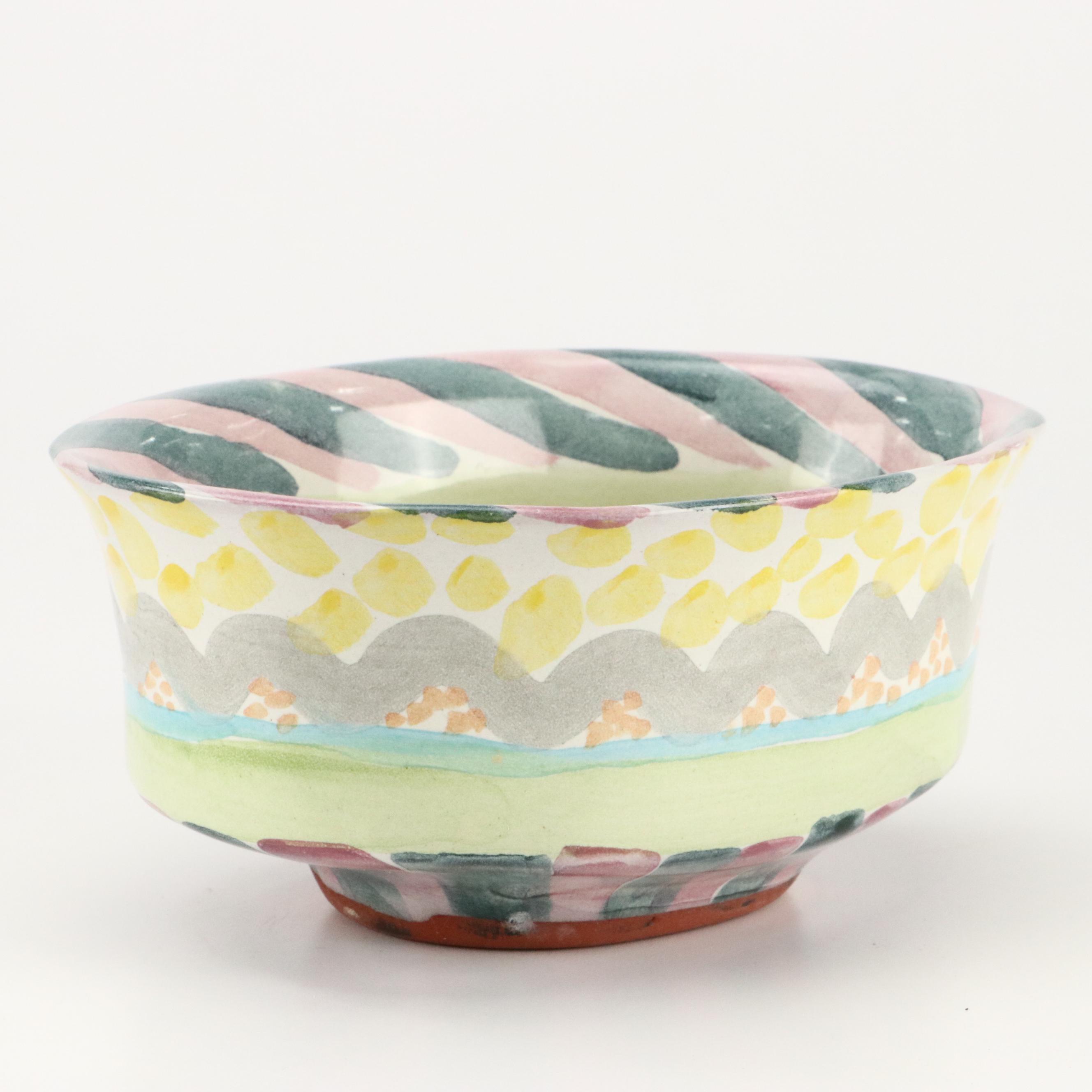 MacKenzie-Childs Open Sugar Bowl and "Cayuga" Open Chowder Bowl