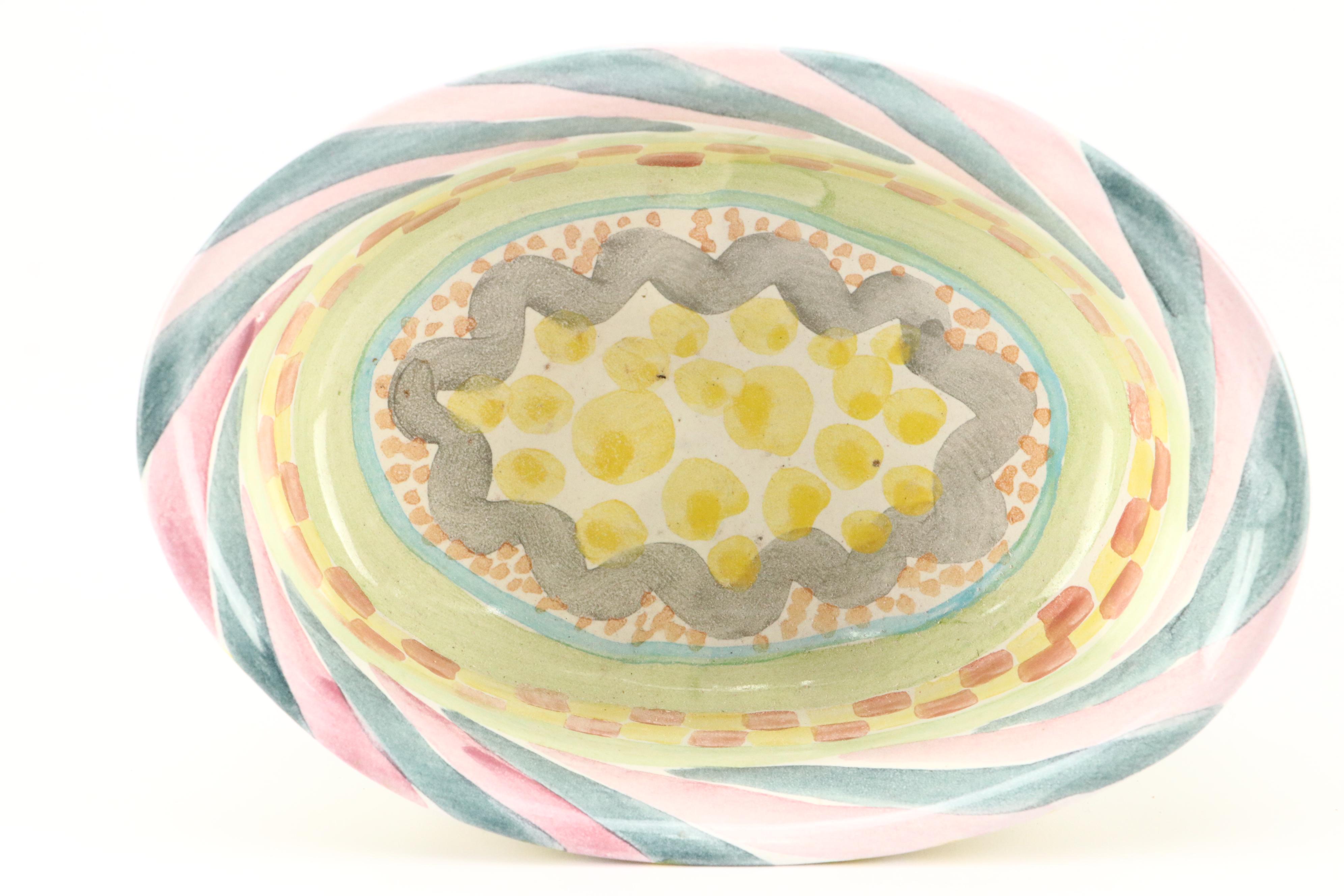 MacKenzie-Childs Open Sugar Bowl and "Cayuga" Open Chowder Bowl