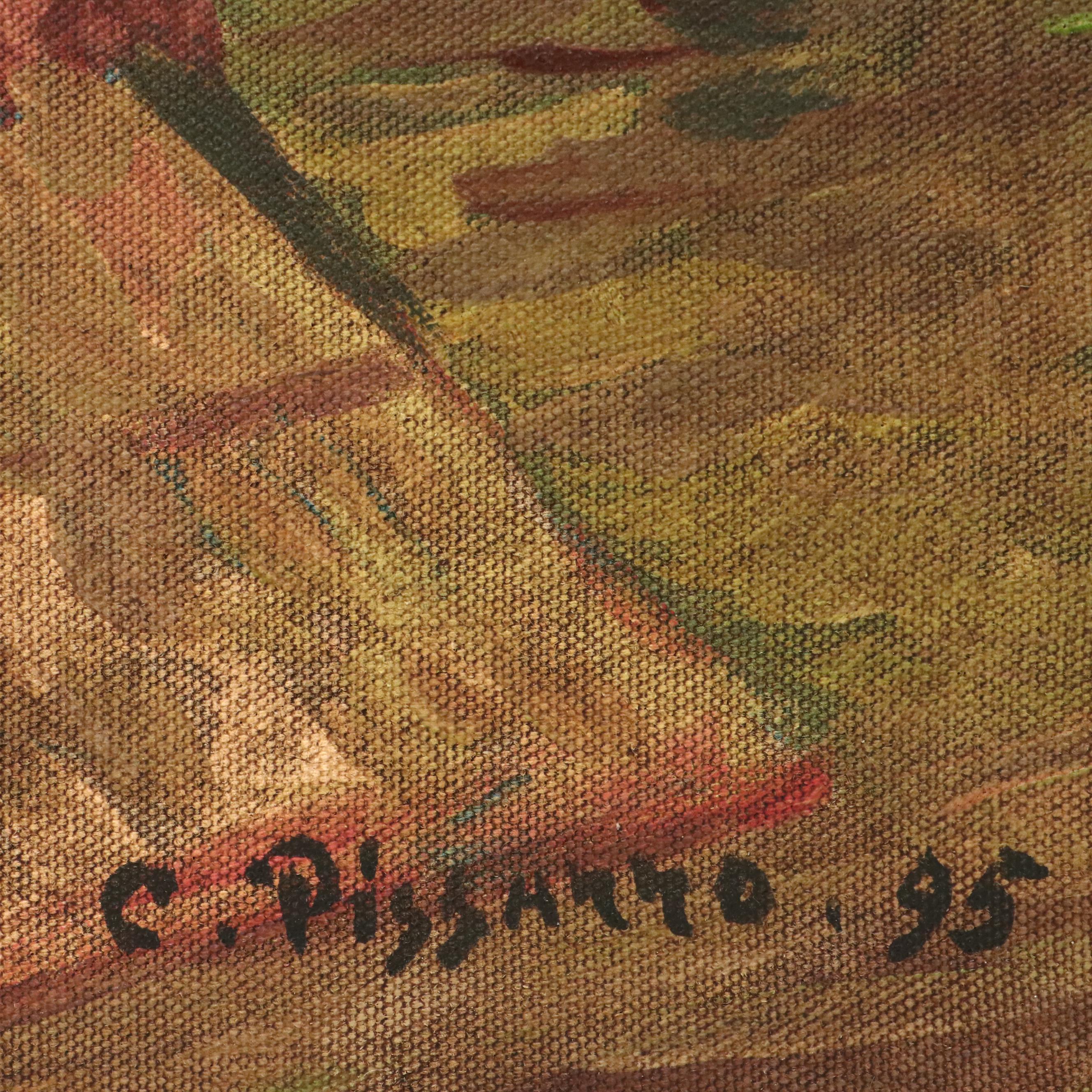 Standing Female Nude Oil Painting After Camille Pissarro