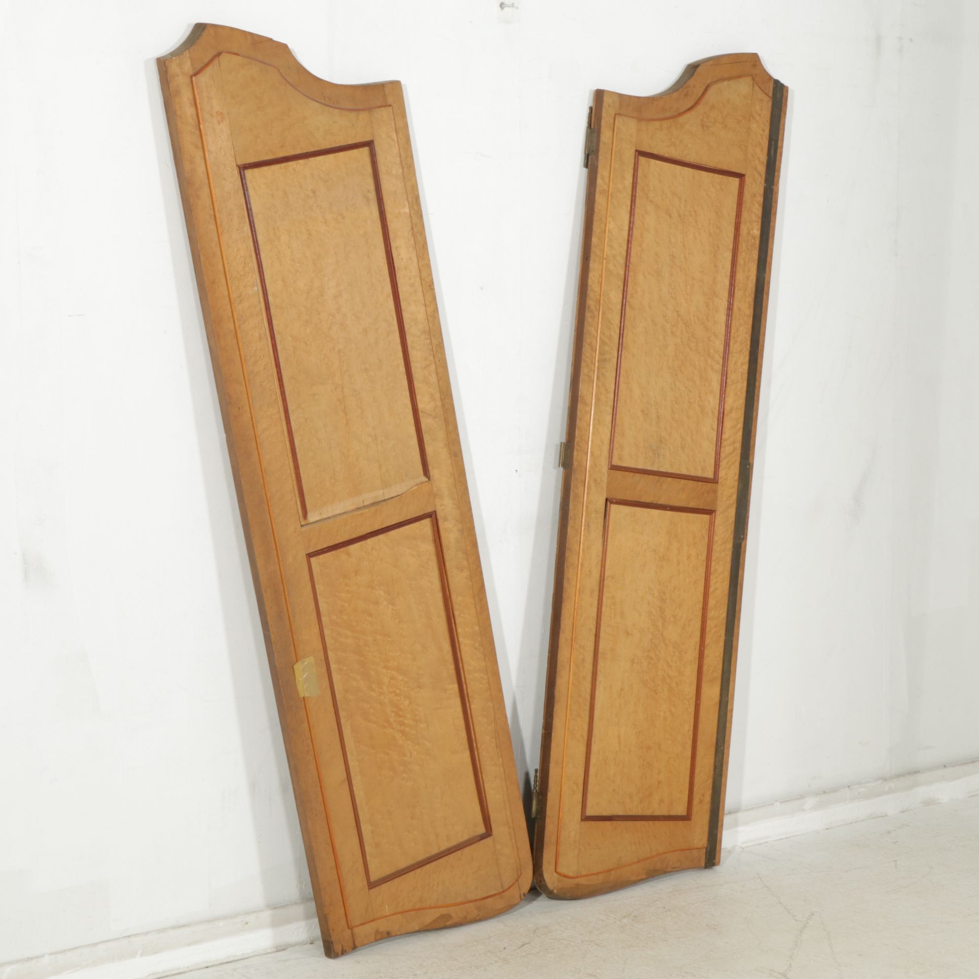 Louis XV Style Walnut Knockdown Armoire with Carved Rococo Cartouche