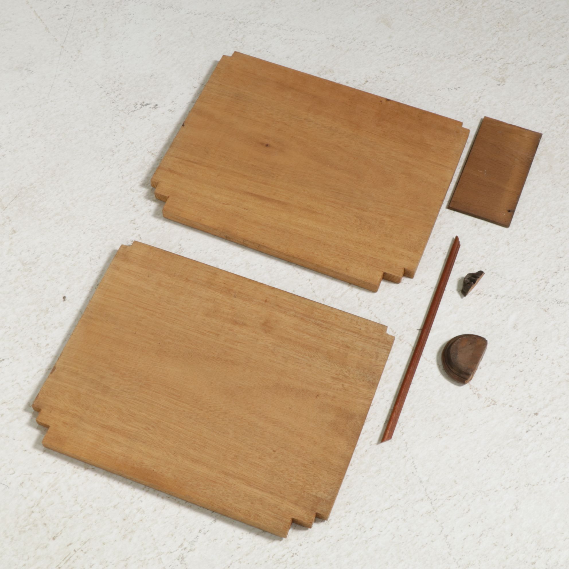 Louis XV Style Walnut Knockdown Armoire with Carved Rococo Cartouche