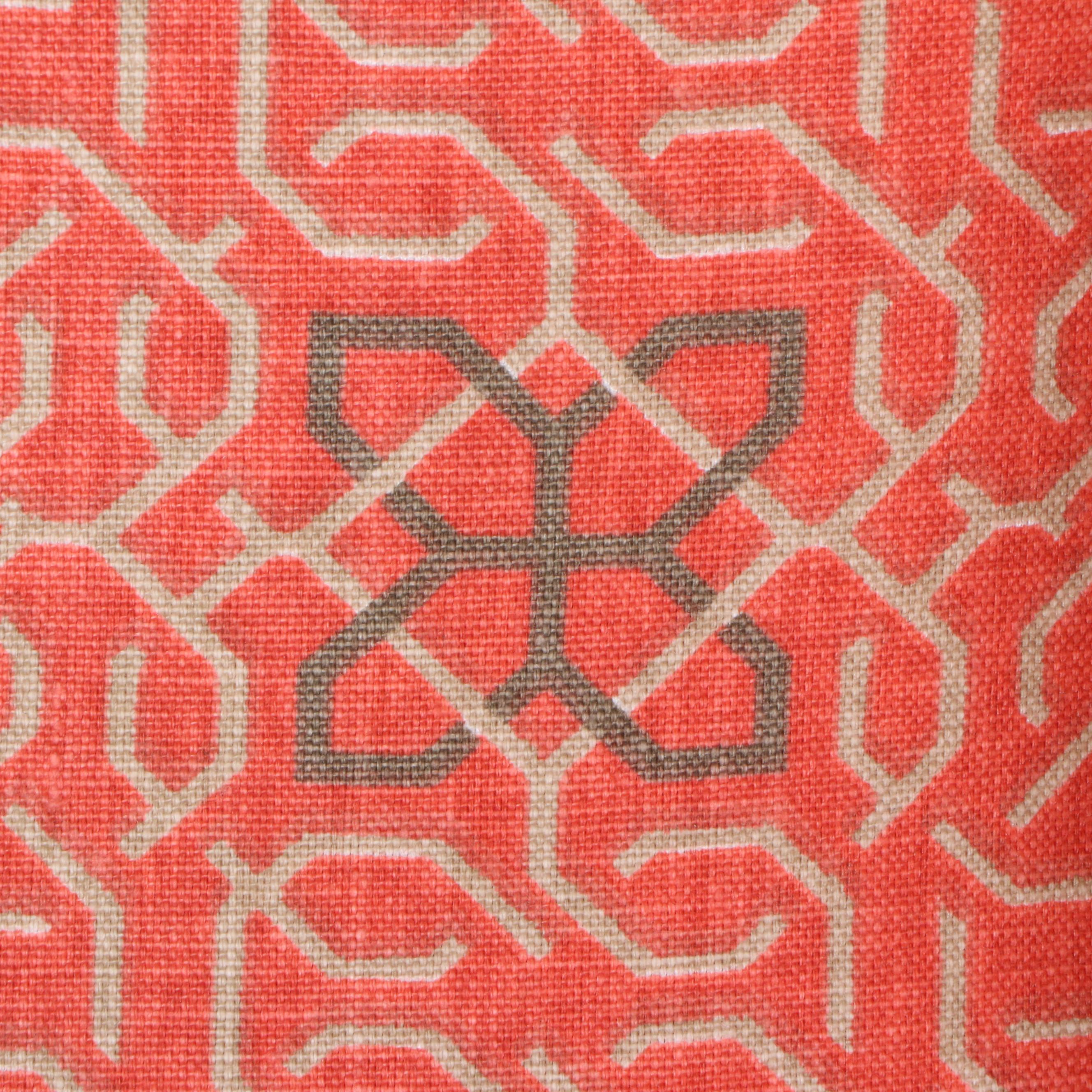 Pair of Chippendale Style Fabric Upholstered Wingback Armchairs