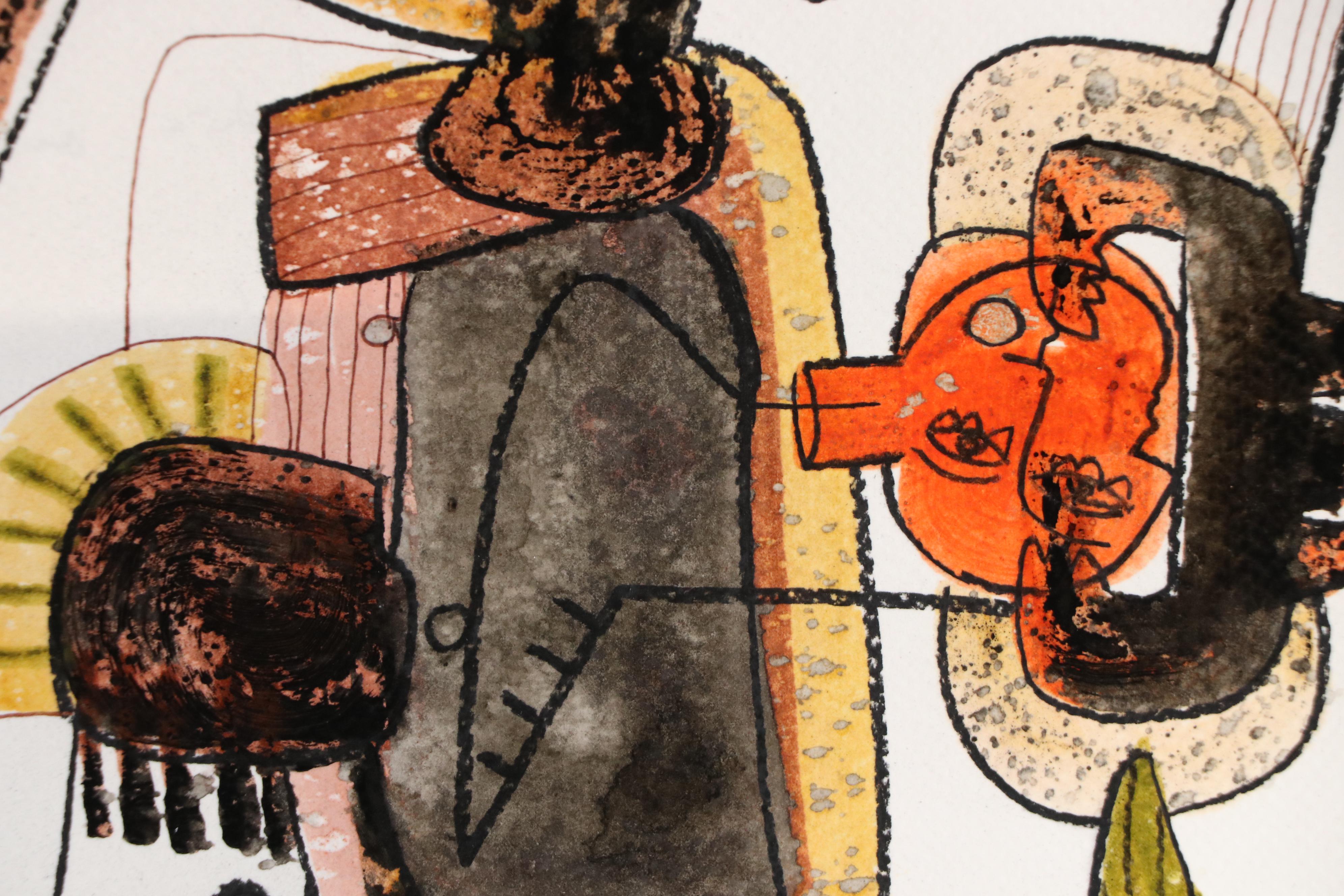 Michel Blázquez Surrealist Mixed Media Painting "Dreamer's Tale #2," 2025