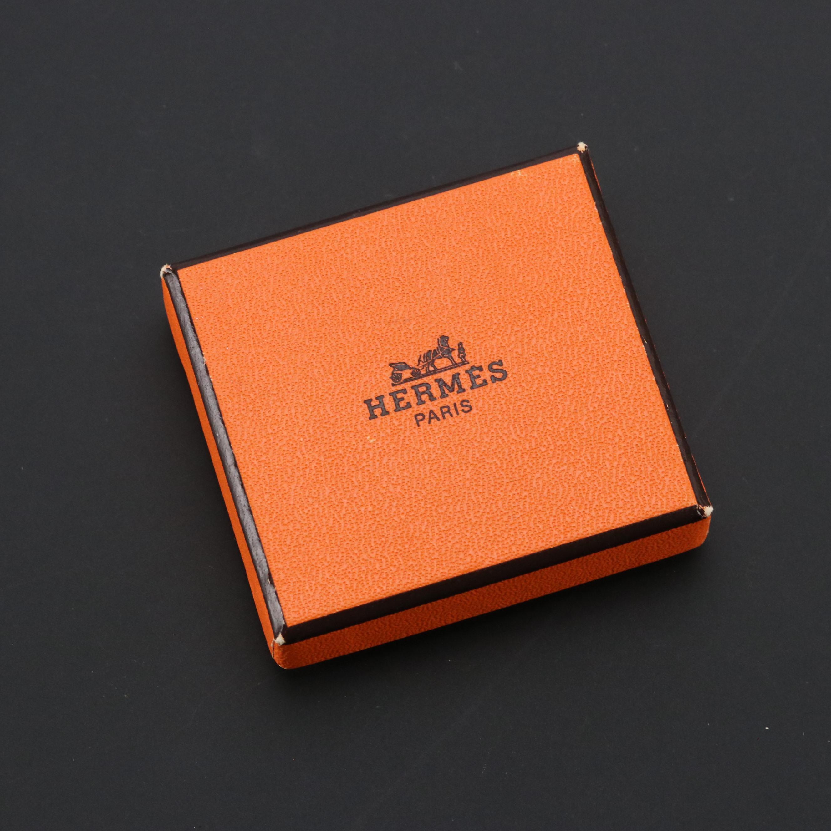 Hermès Gold Plated Chaine D’Ancre Scarf Ring with Box