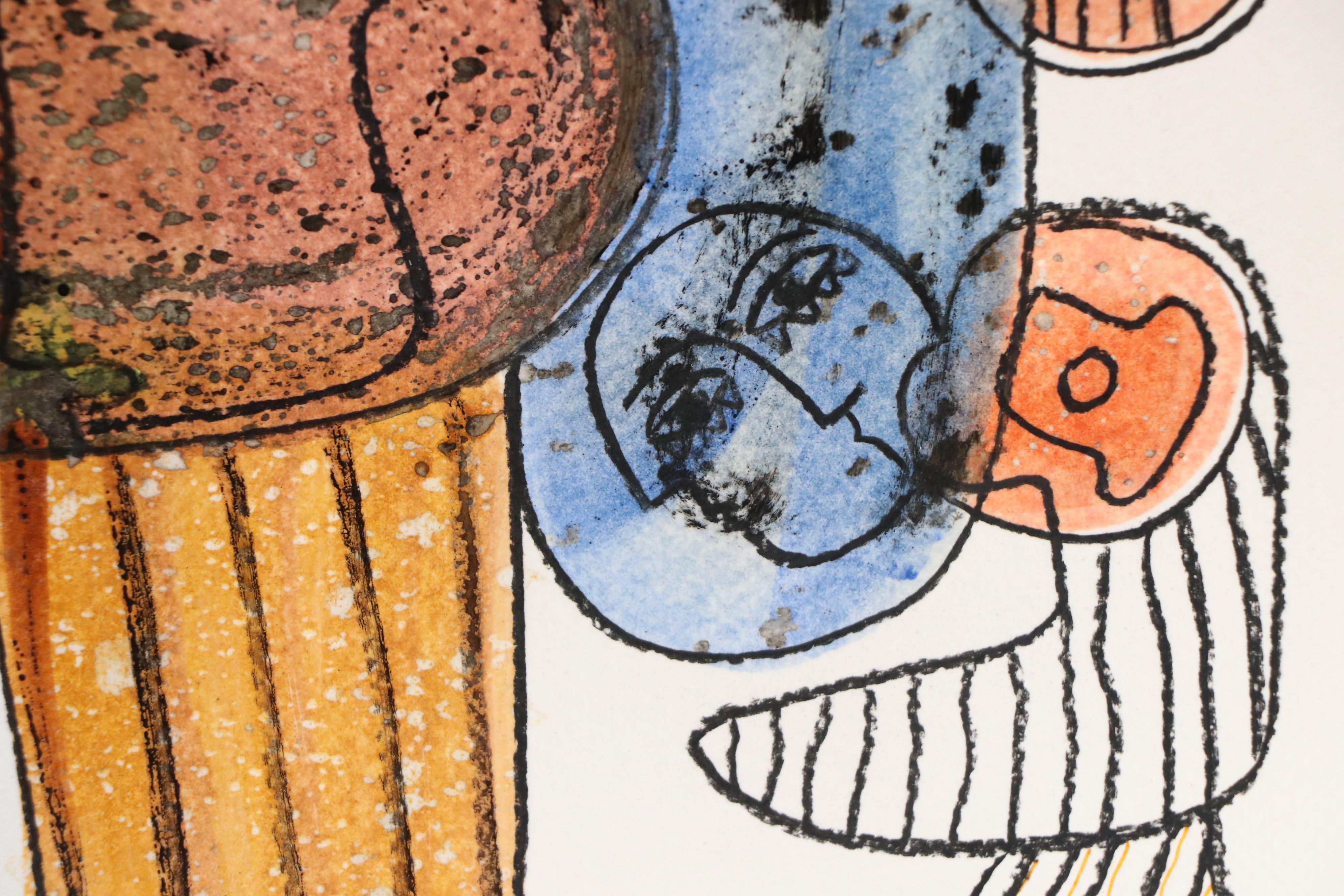 Michel Blázquez Surrealist Mixed Media Painting "Dreamer's Tale #1," 2025