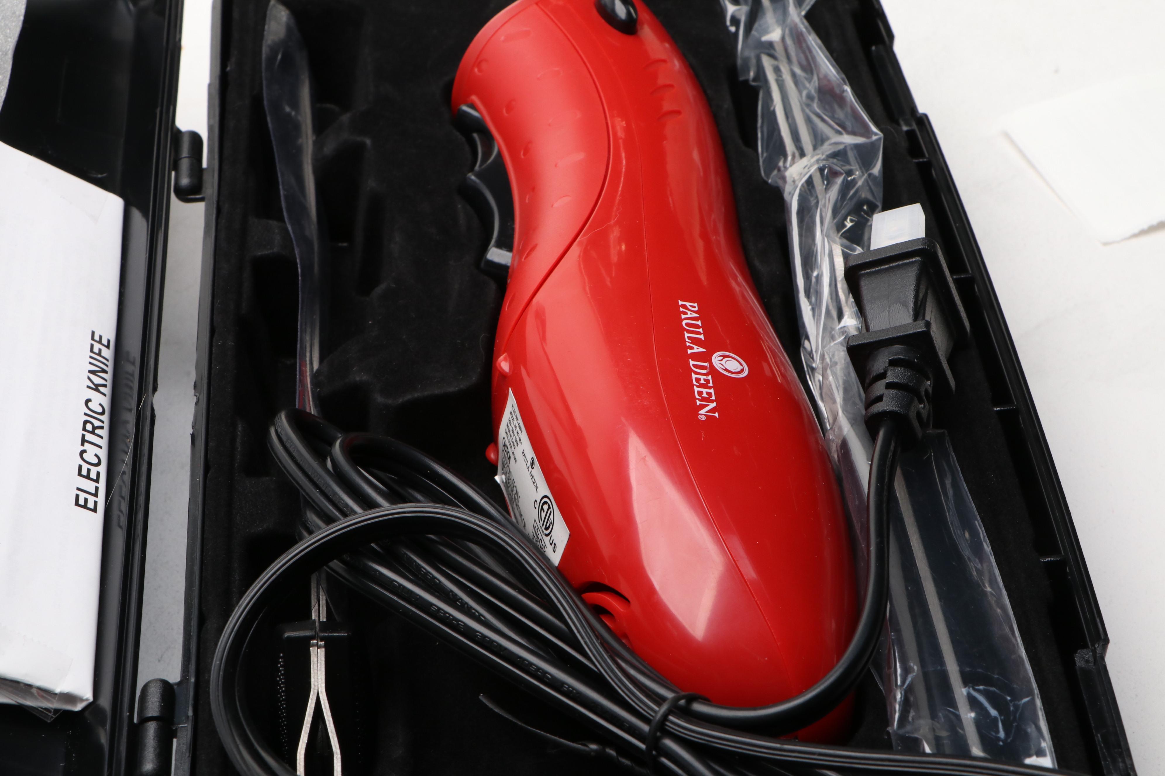 Paula Dean Electric Knife with Wolfgang Puck Gadget Set and Other Kitchen Tools