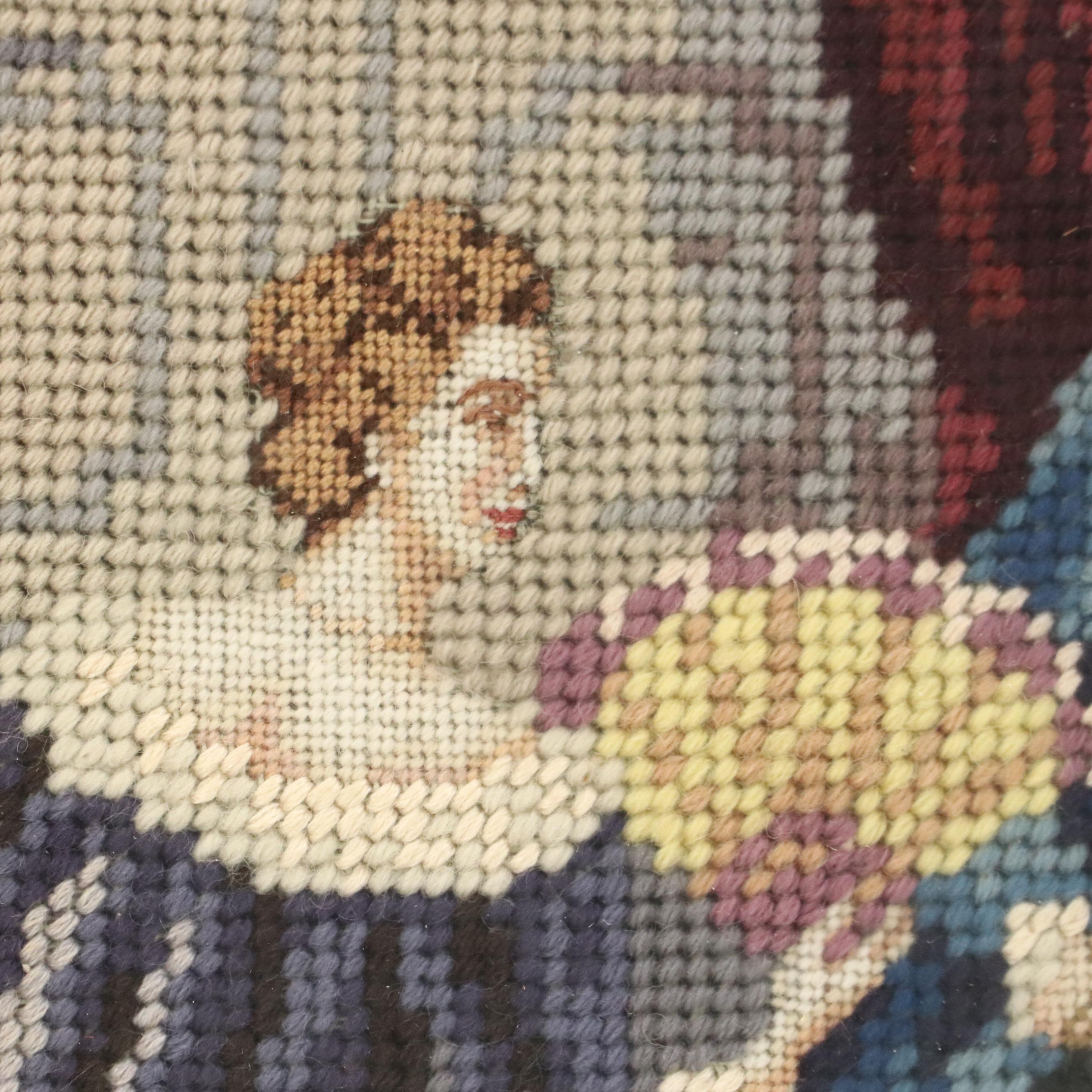 Needlepoint Panel "The Concert," Late 20th or Early 21st Century