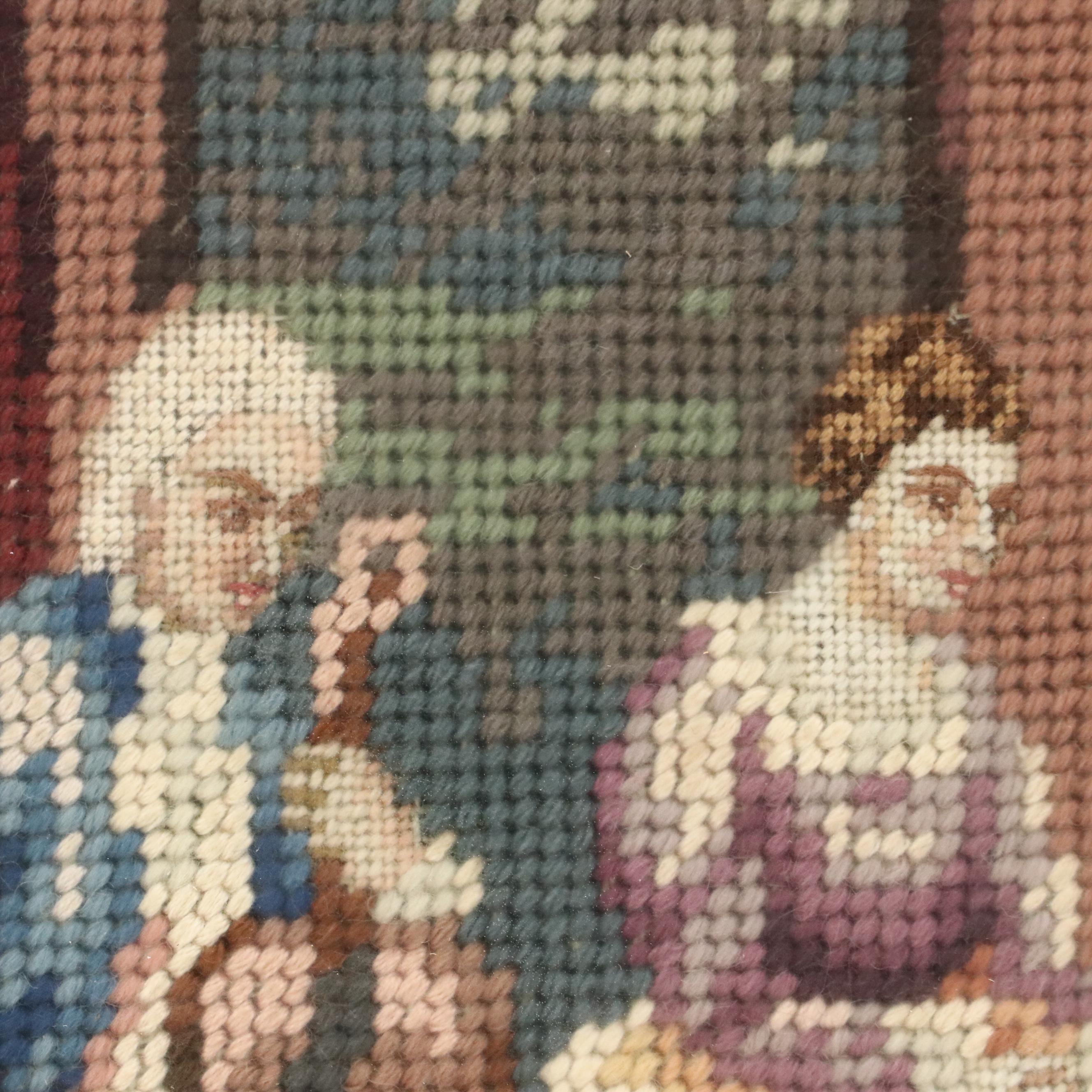 Needlepoint Panel "The Concert," Late 20th or Early 21st Century
