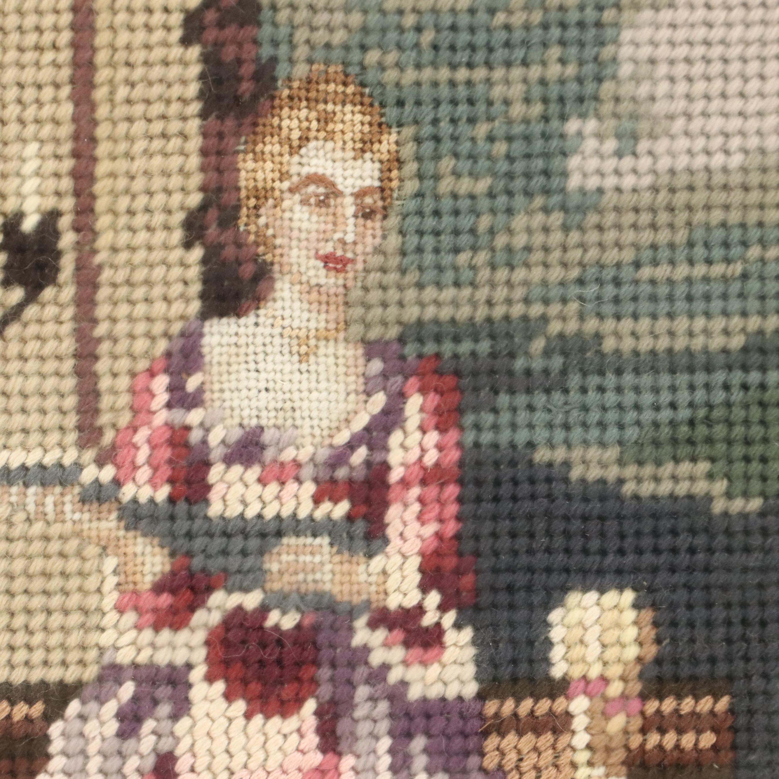 Needlepoint Panel "The Concert," Late 20th or Early 21st Century
