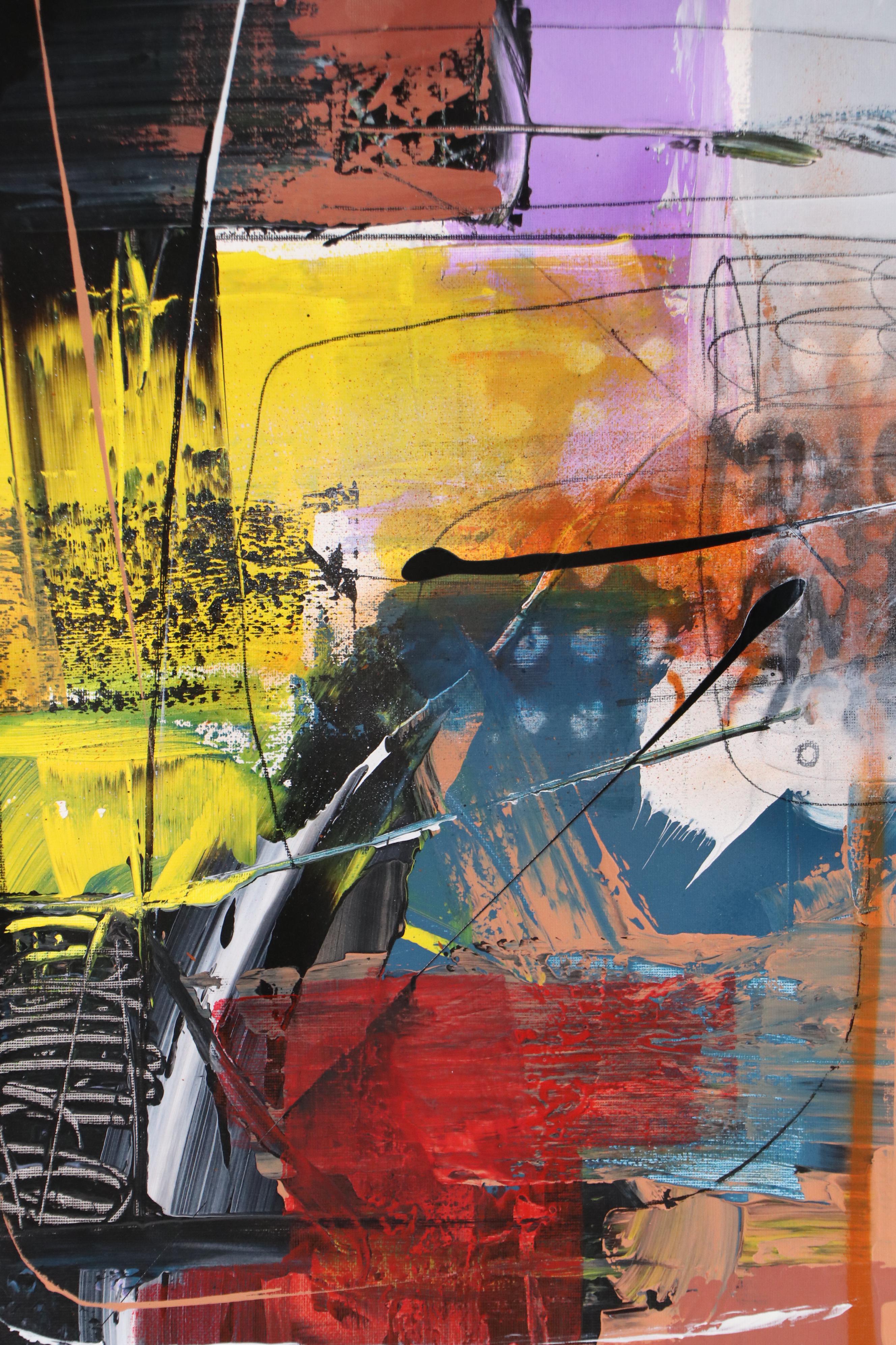 Michel Blázquez Abstract Acrylic Painting "Untitled," 2025