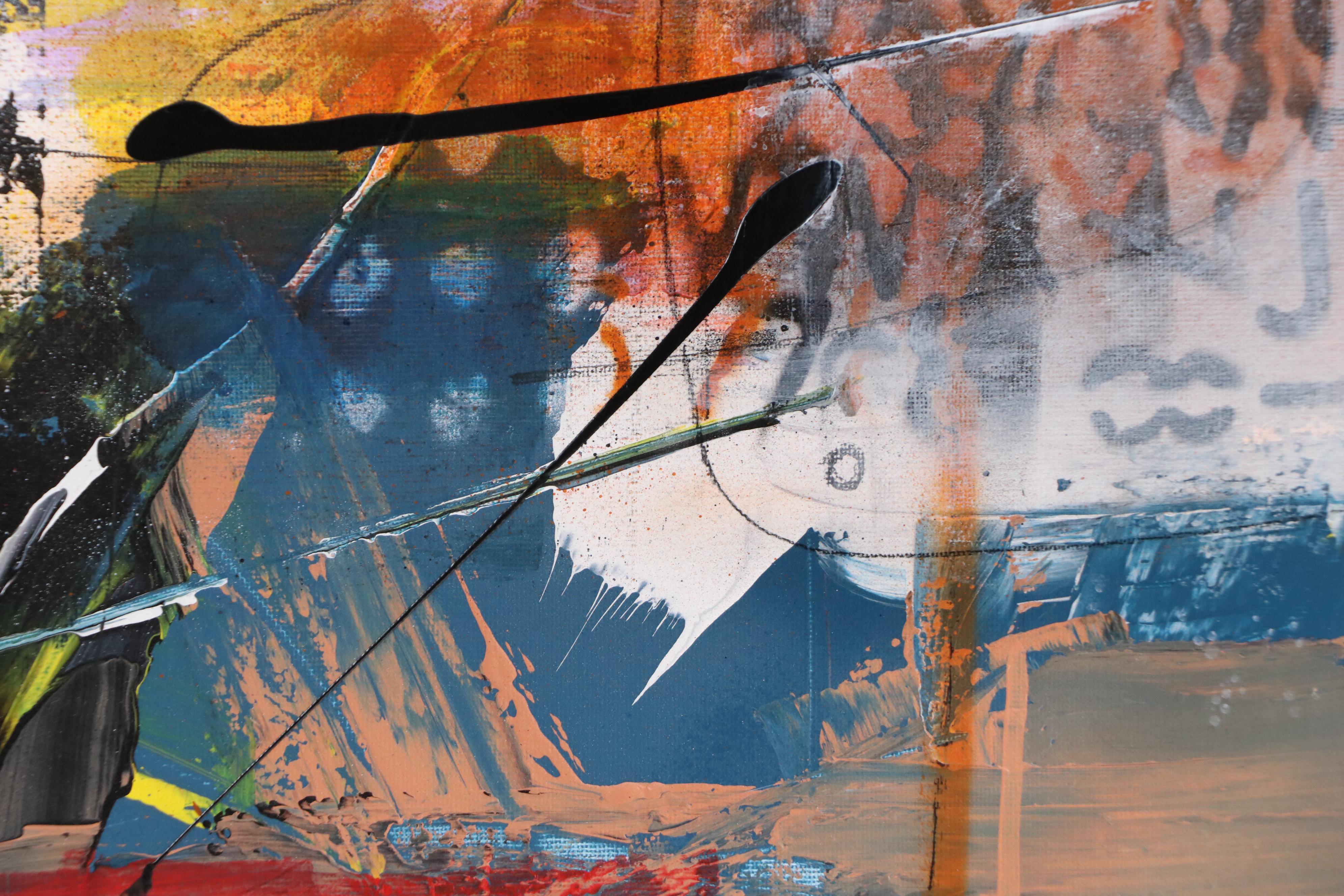 Michel Blázquez Abstract Acrylic Painting "Untitled," 2025