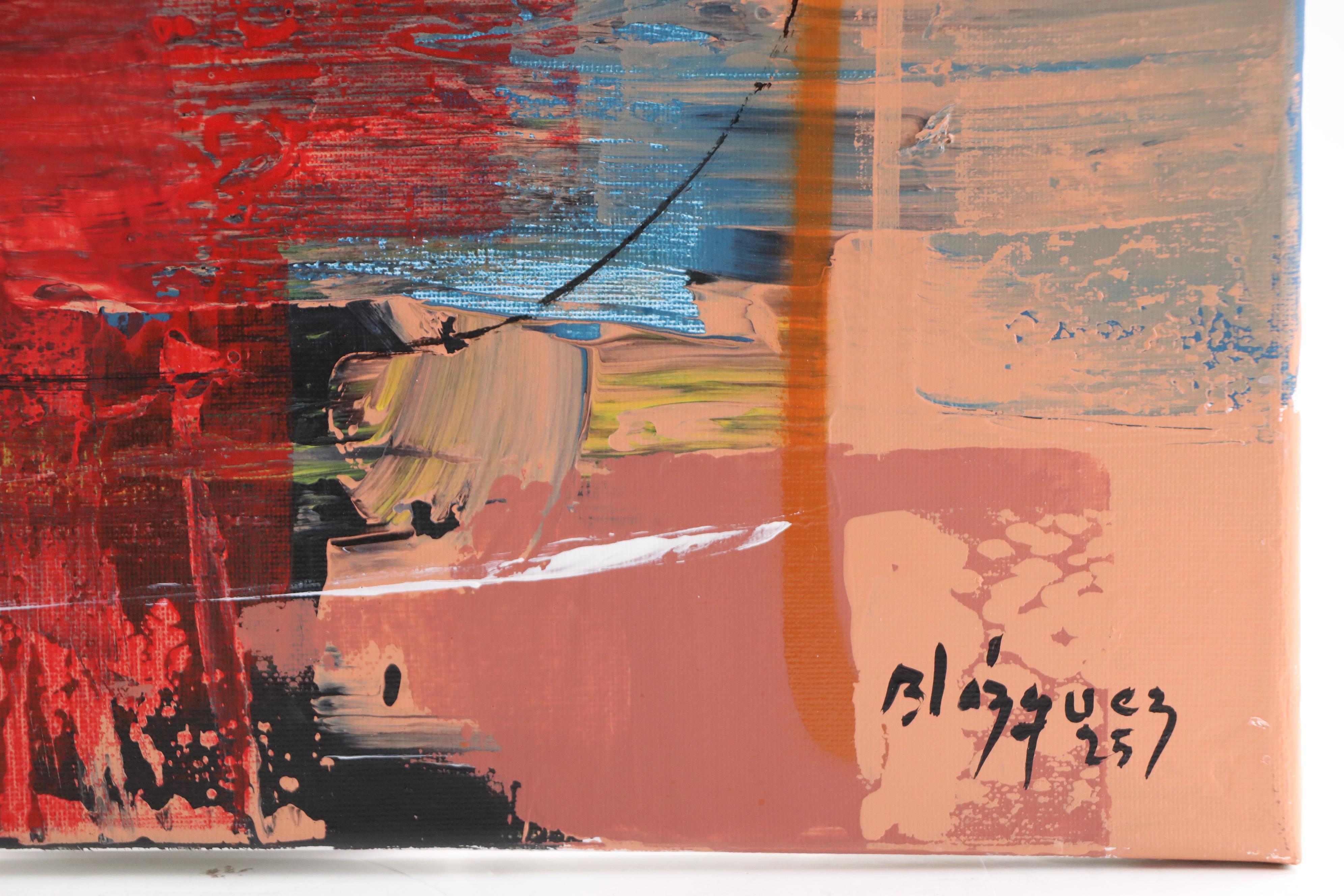 Michel Blázquez Abstract Acrylic Painting "Untitled," 2025