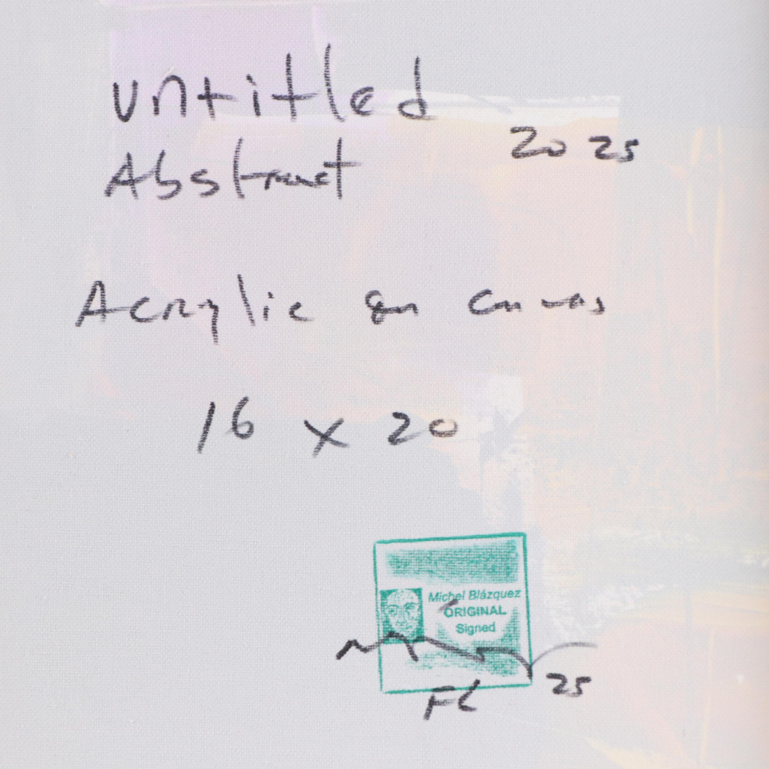 Michel Blázquez Abstract Acrylic Painting "Untitled," 2025