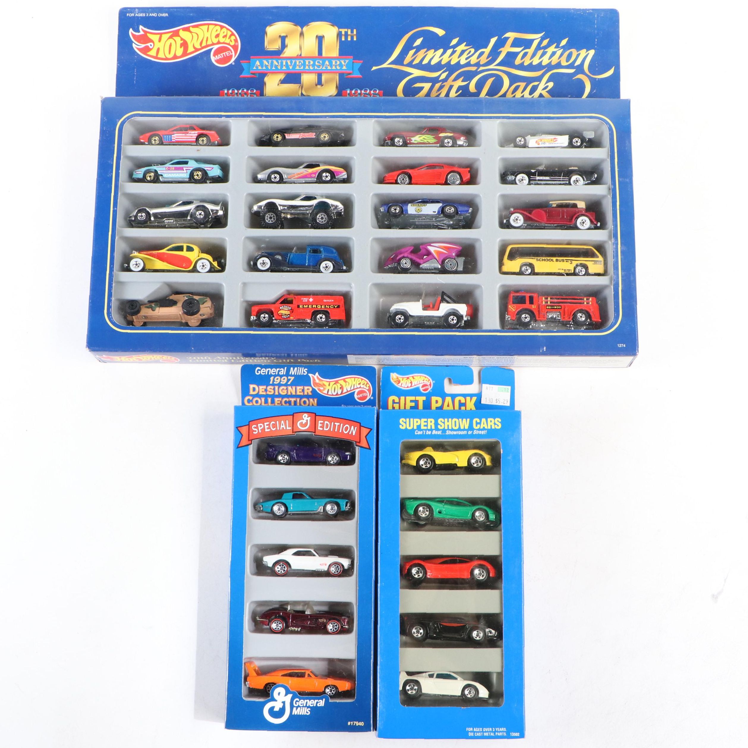 Hot Wheels 20th Anniversary Limited Edition Gift Pack and More, 1980s-1990s