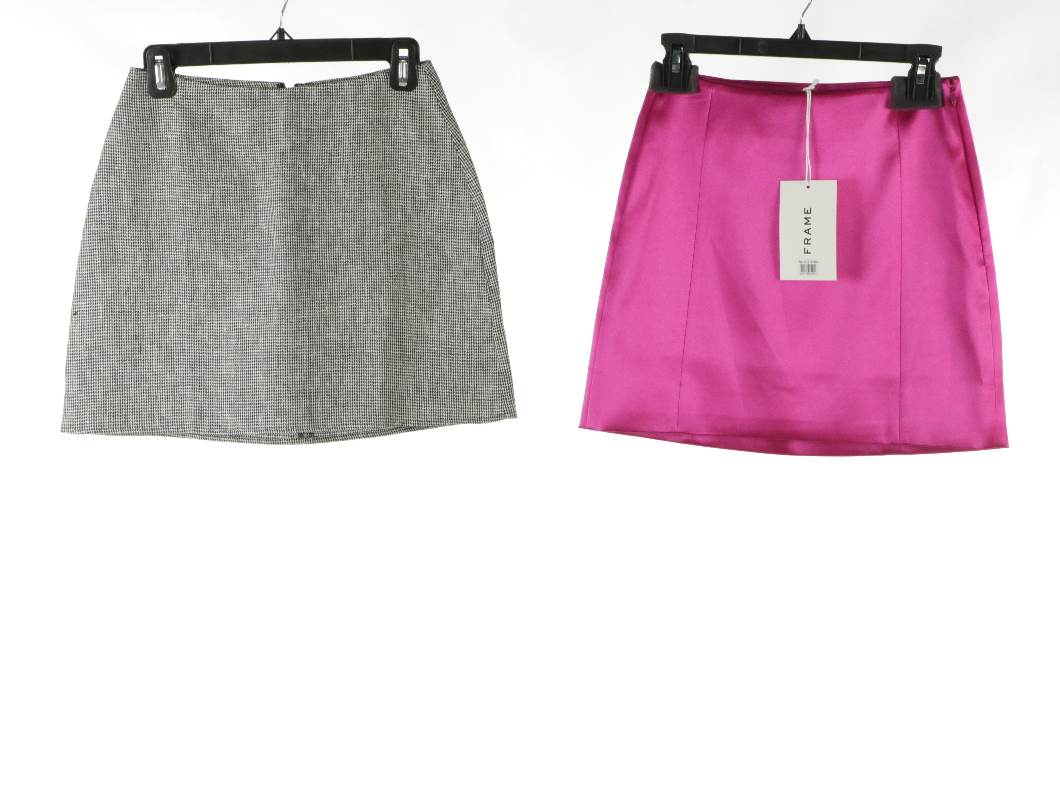 Lamarque Leather Asymmetrical, Reformation Linen Mini and Other Skirts