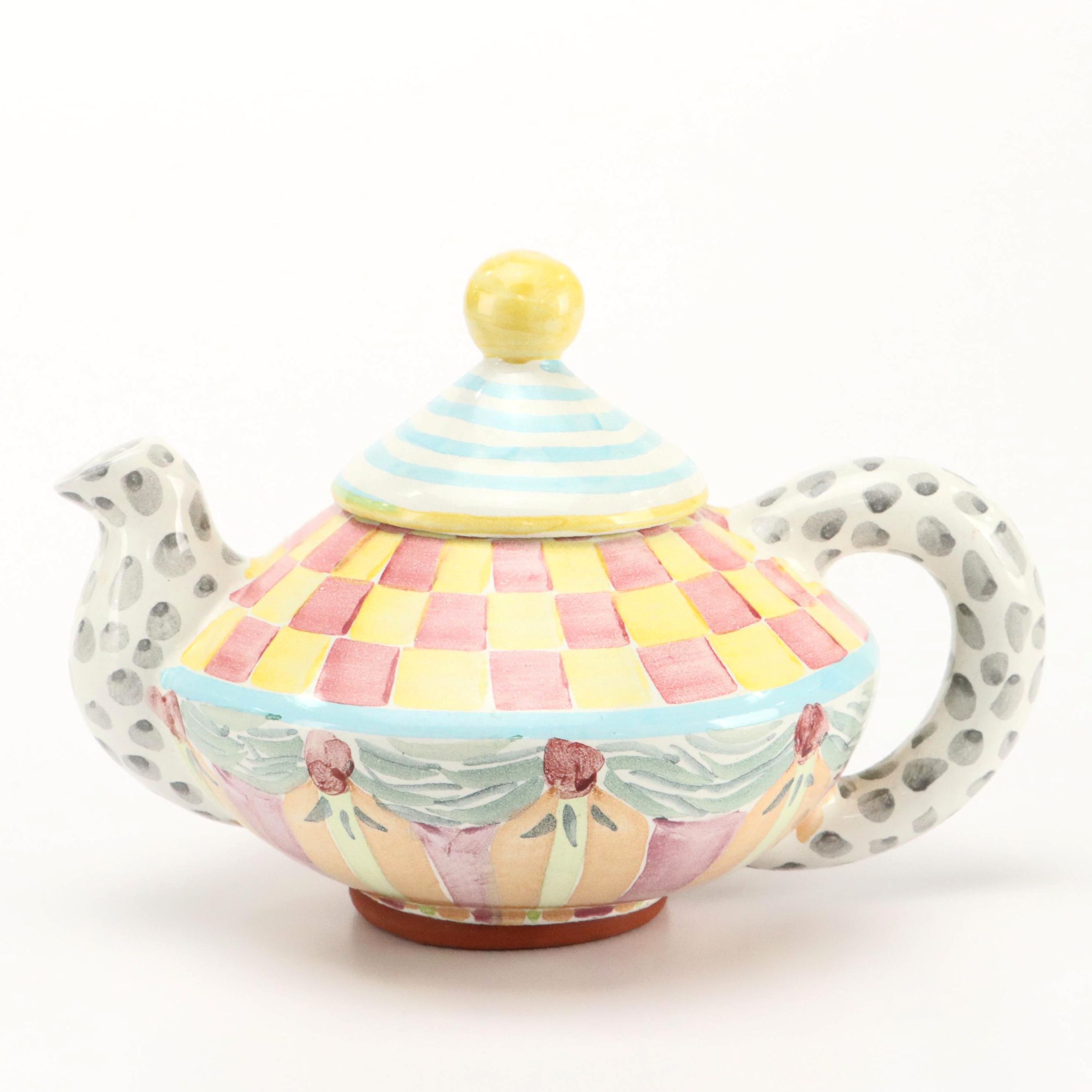 MacKenzie-Childs "Wallcourt Imrie" Ceramic Teapot