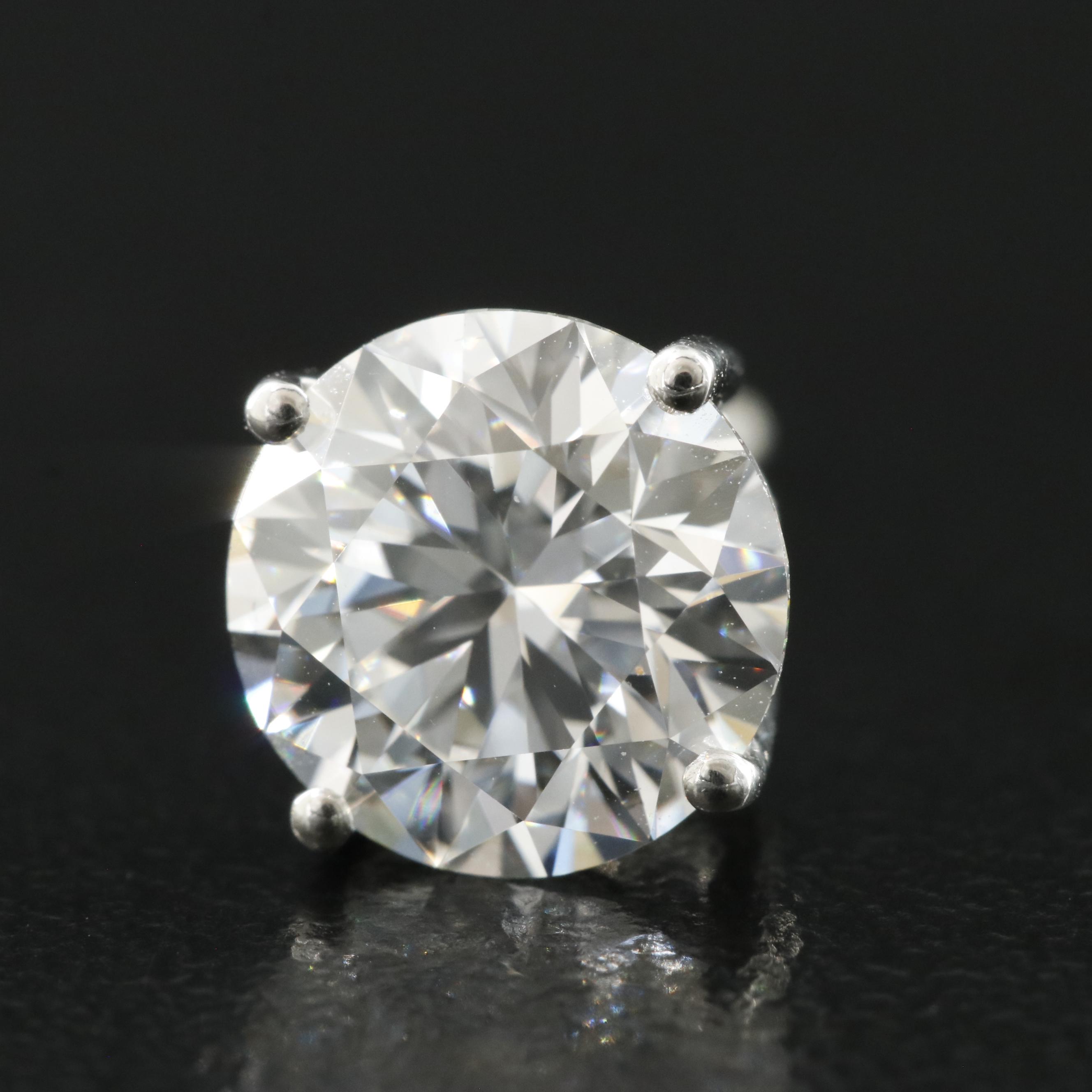 Platinum 4.07 CTW Lab Grown Diamond Stud Earrings with IGI Reports