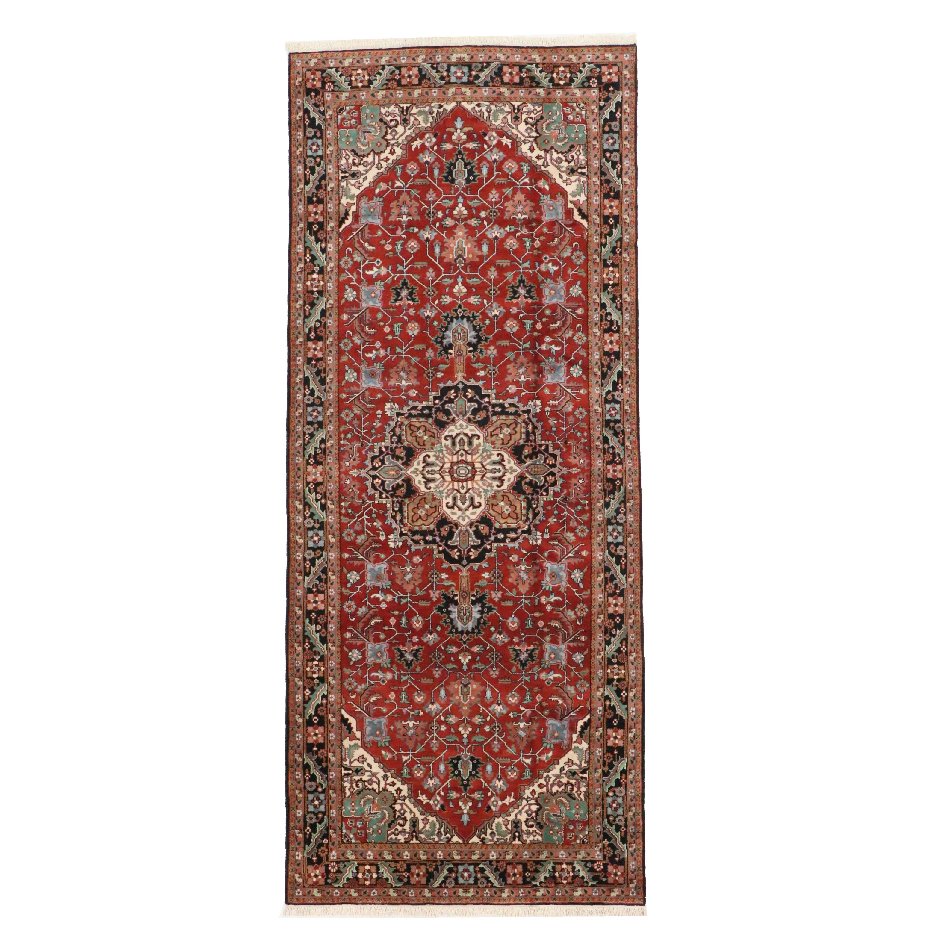 6'1 x 15' Hand-Knotted Indo-Persian Area Rug
