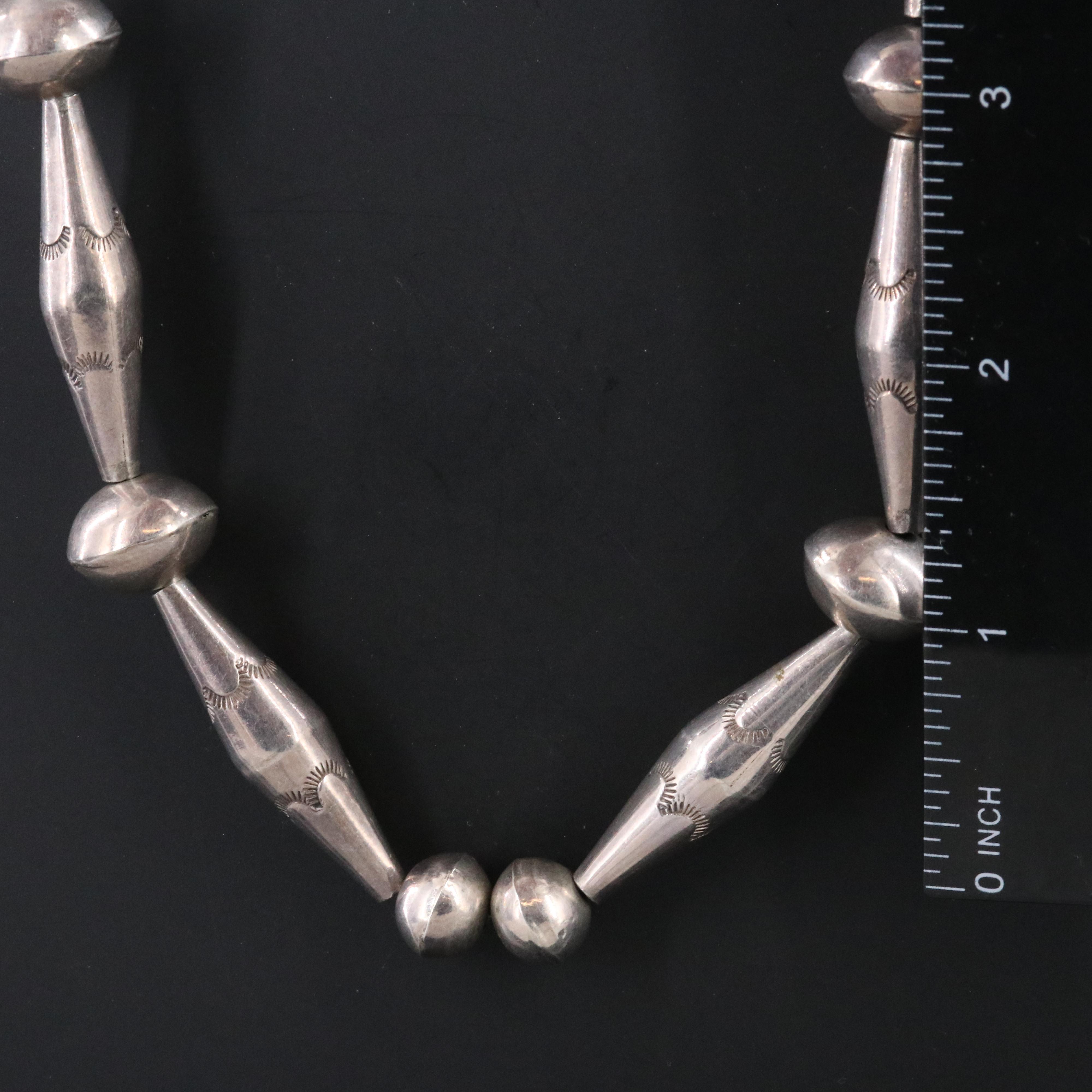 Southwestern Sterling Necklace Including Stampwork