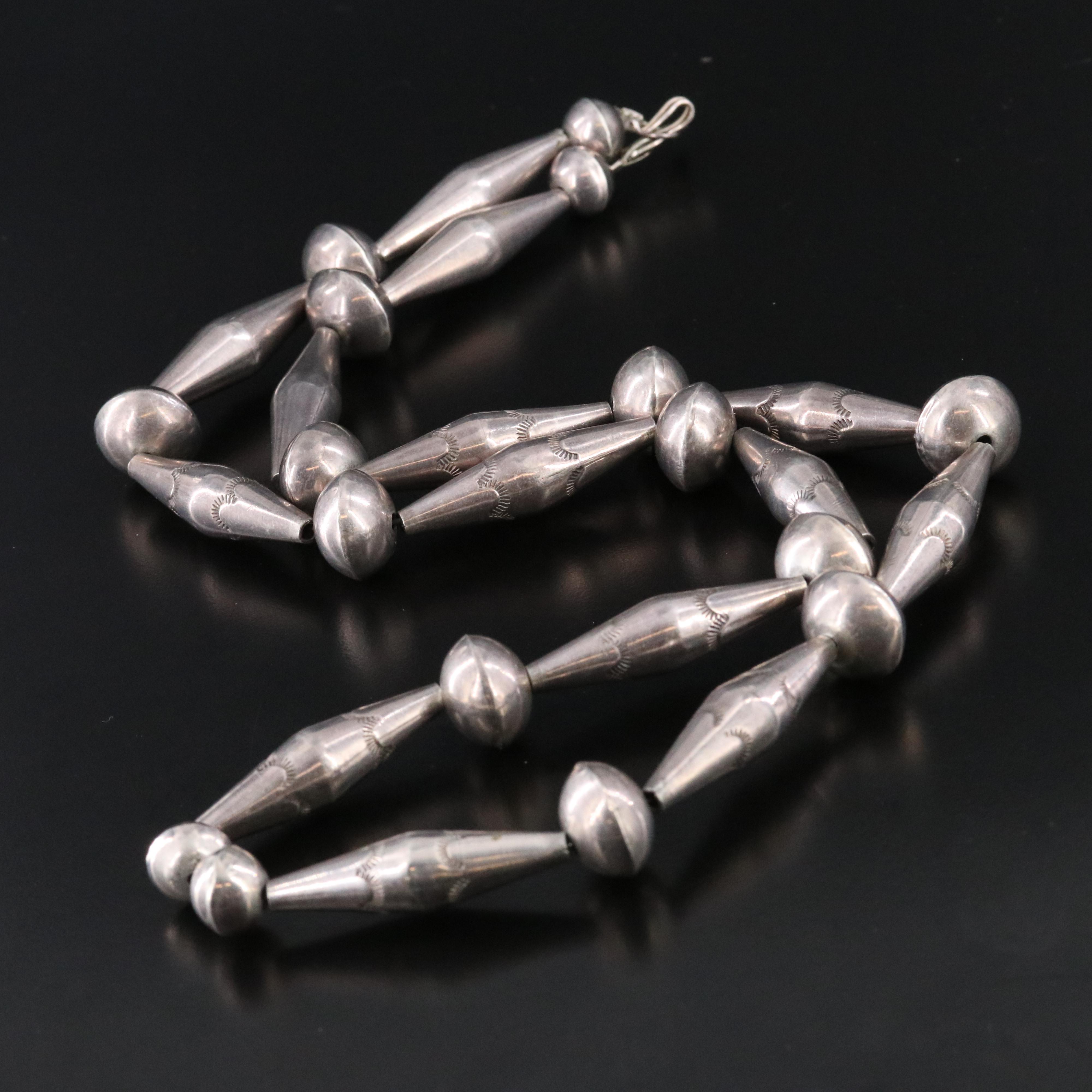 Southwestern Sterling Necklace Including Stampwork