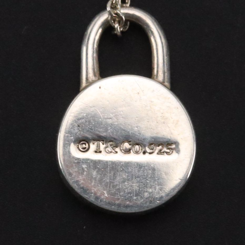 Tiffany & Co. Sterling Diamond 1887 T&CO. Pendant Necklace with Box