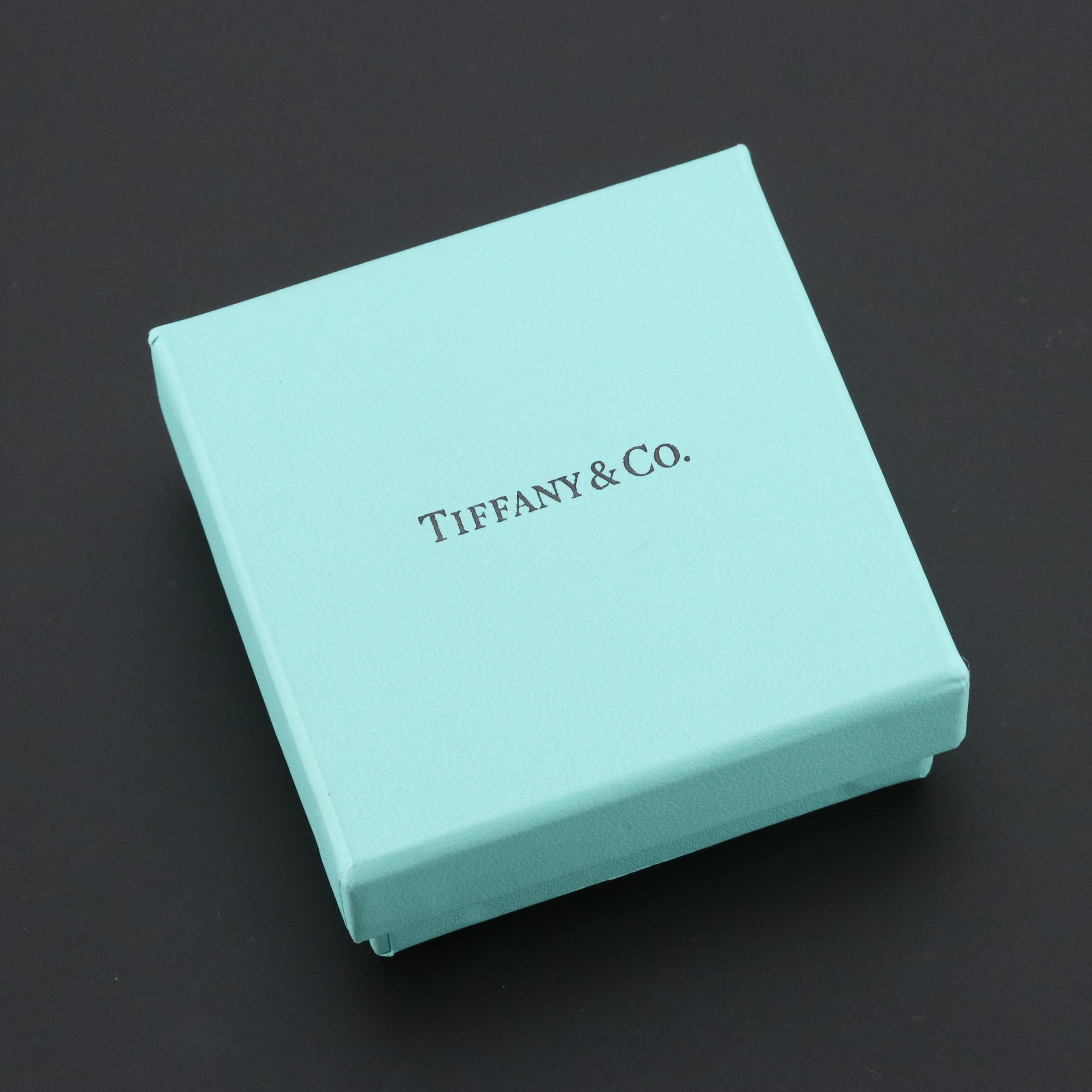 Tiffany & Co. Sterling Diamond 1887 T&CO. Pendant Necklace with Box