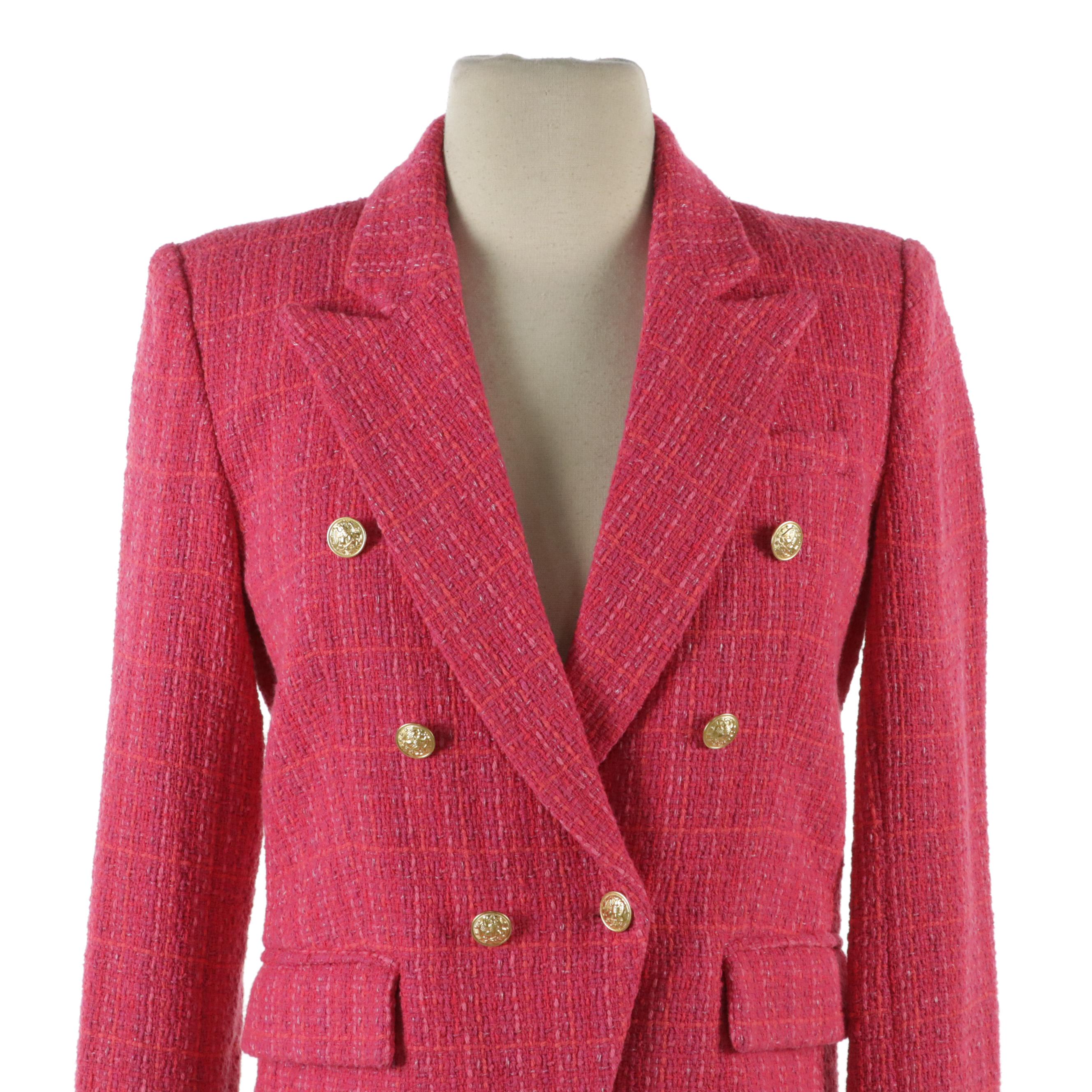 Rebecca Taylor Blanket Tweed and Generation Love Pink Tweed Blazers