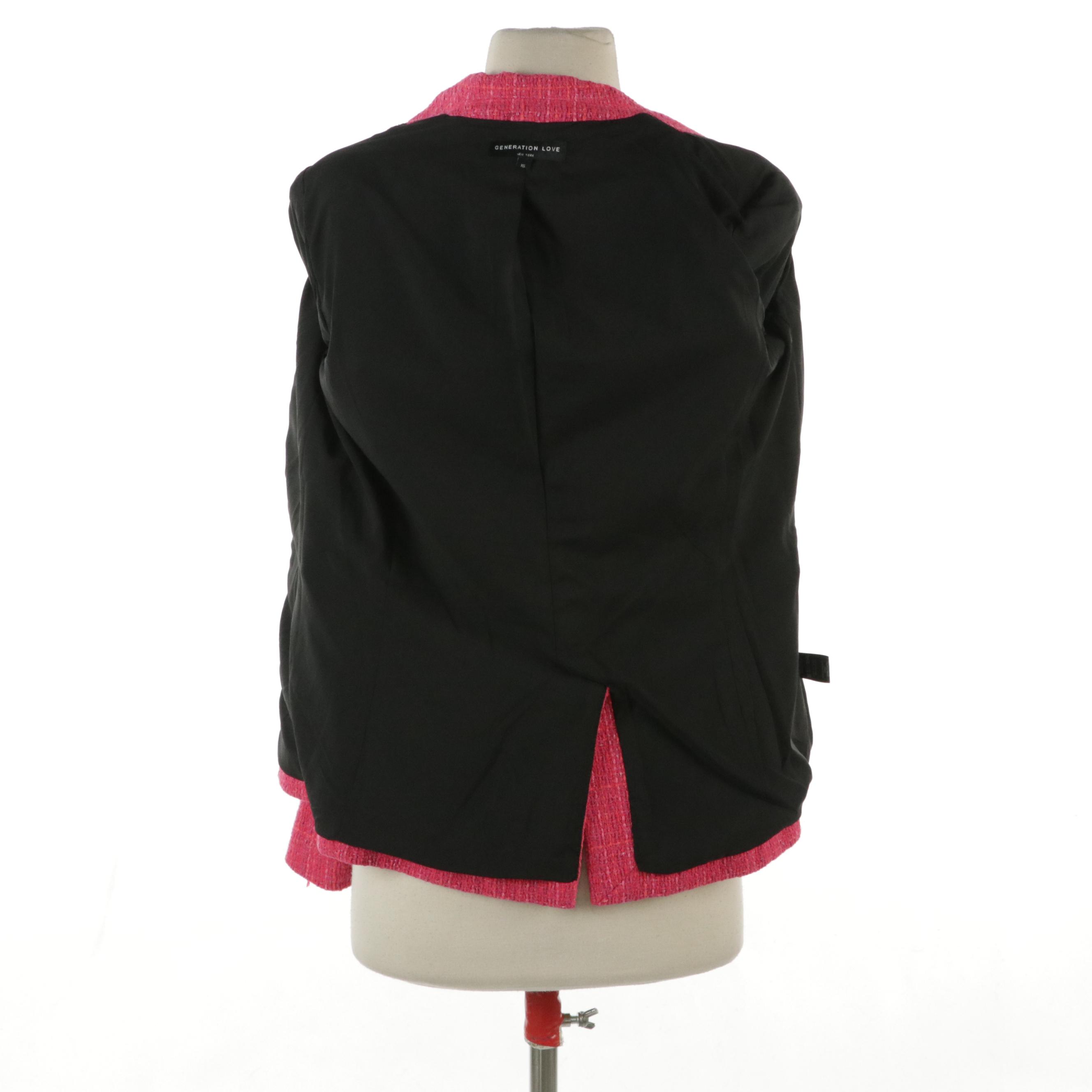 Rebecca Taylor Blanket Tweed and Generation Love Pink Tweed Blazers