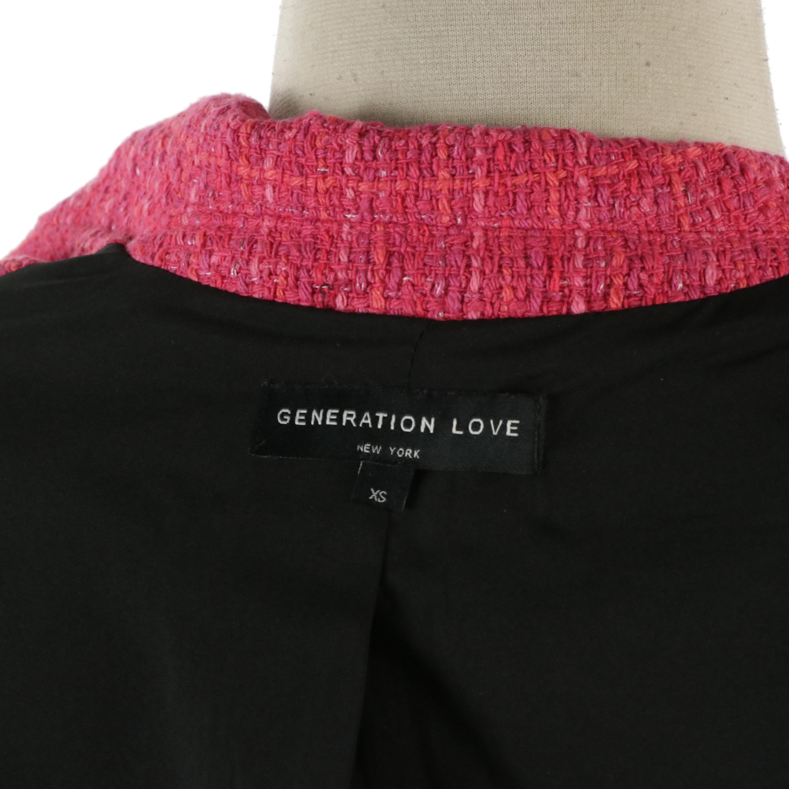 Rebecca Taylor Blanket Tweed and Generation Love Pink Tweed Blazers