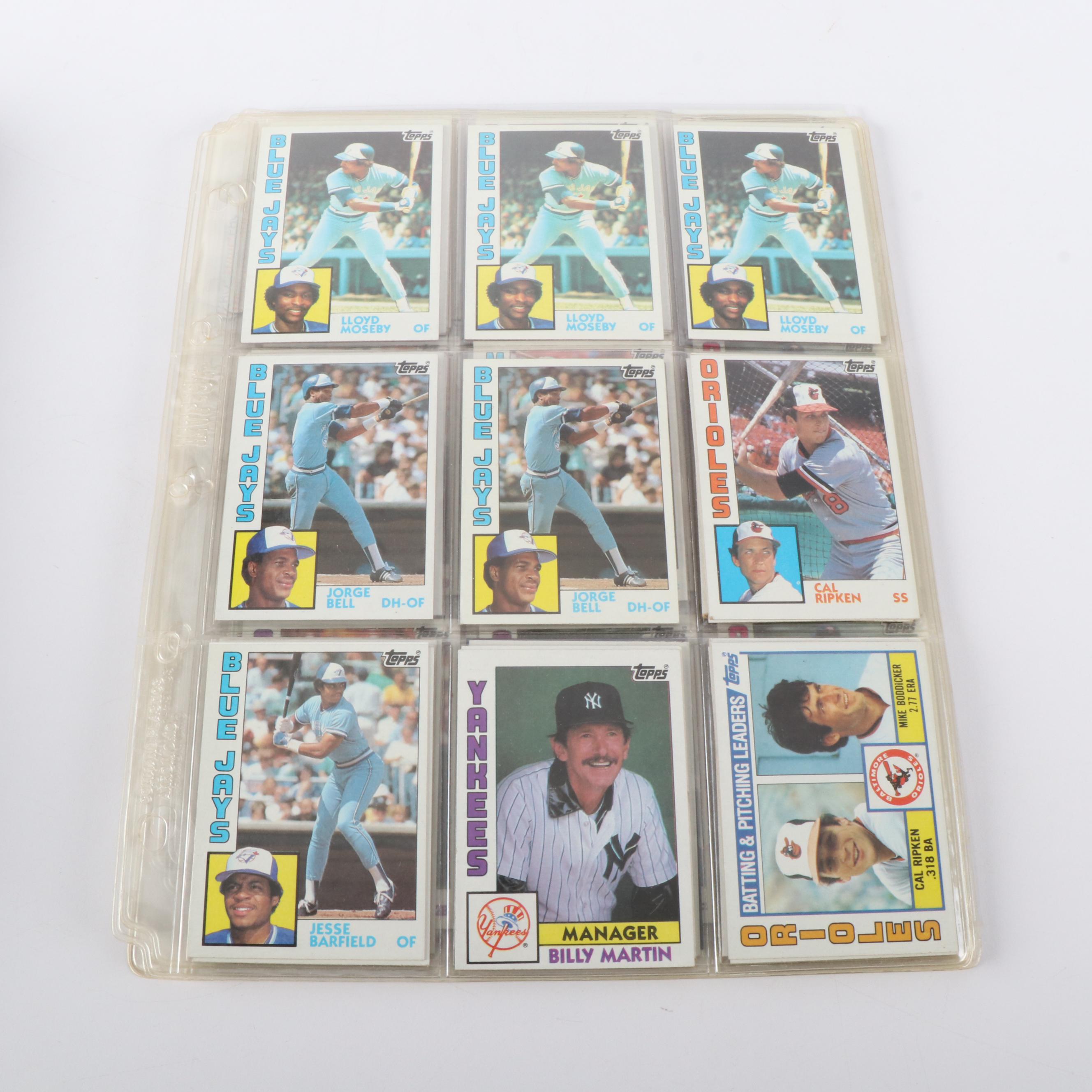 1984 Topps Baseball Cards Featuring Don Mattingly and Darryl Strawberry Rookies