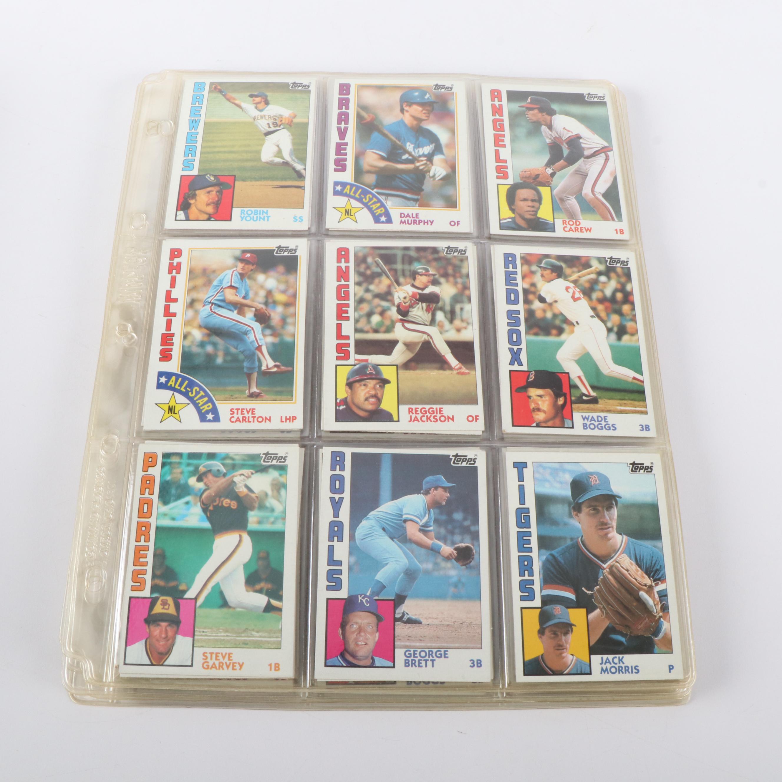 1984 Topps Baseball Cards Featuring Don Mattingly and Darryl Strawberry Rookies