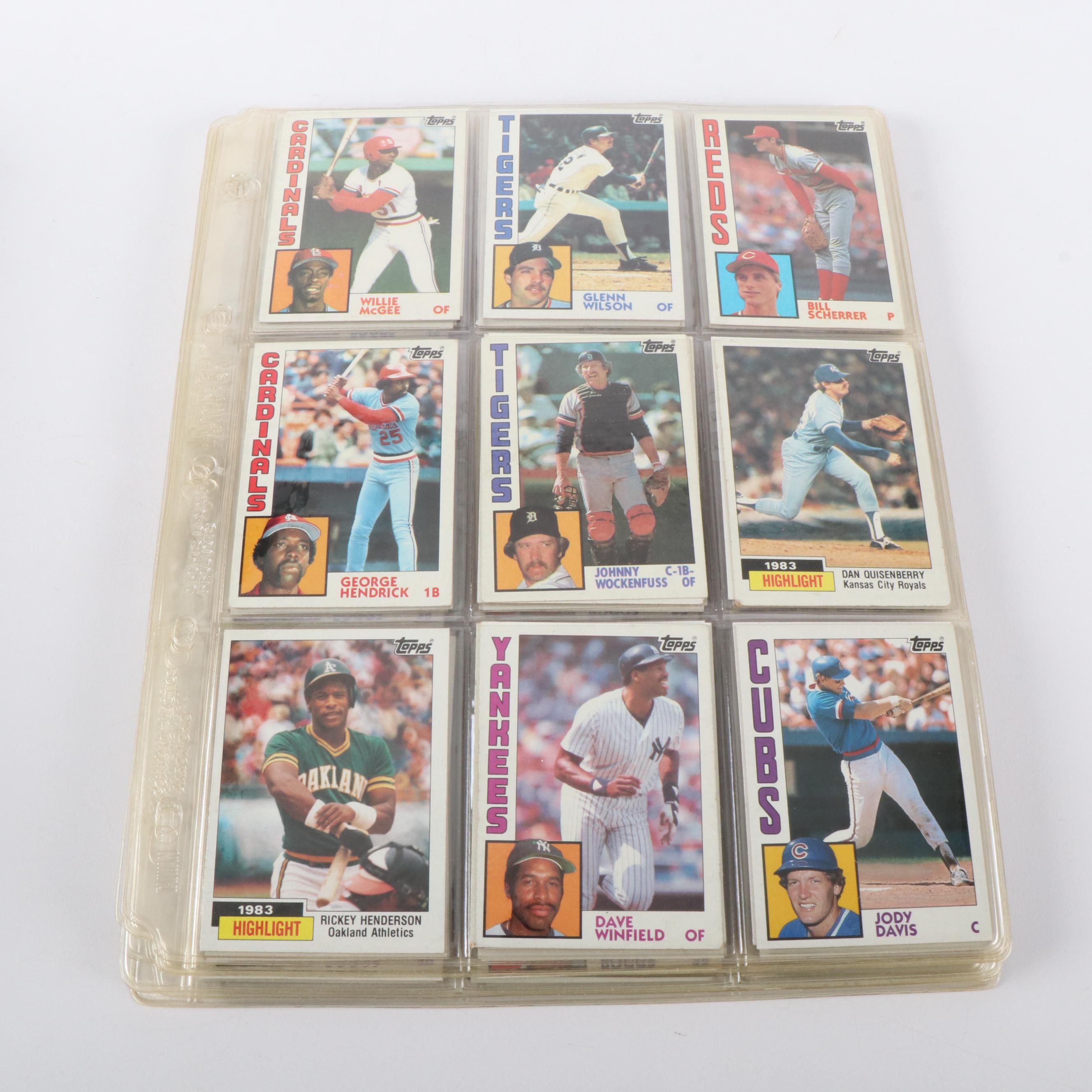 1984 Topps Baseball Cards Featuring Don Mattingly and Darryl Strawberry Rookies