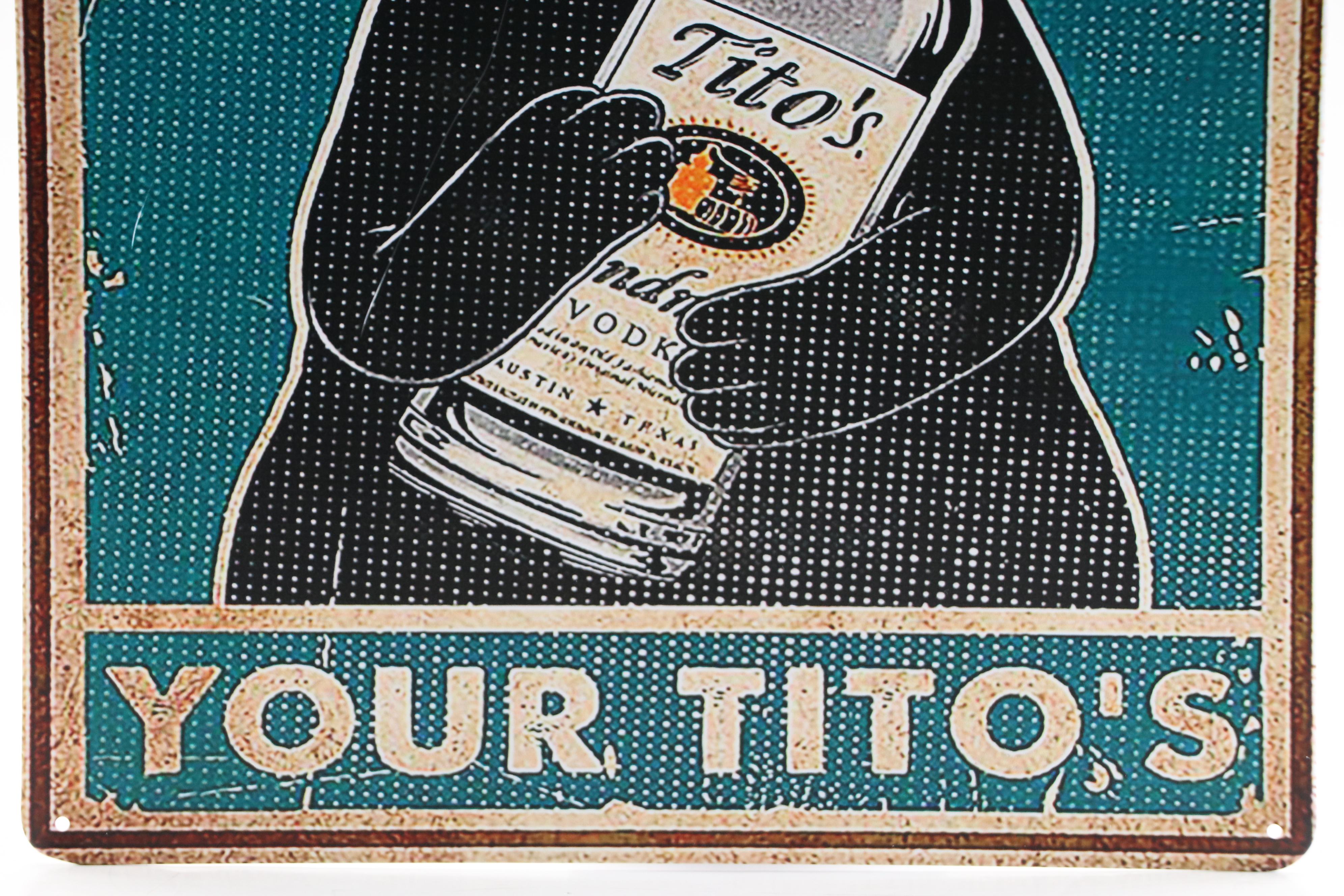Novelty Cat Giclée "Show Me Your Tito's," 21st Century