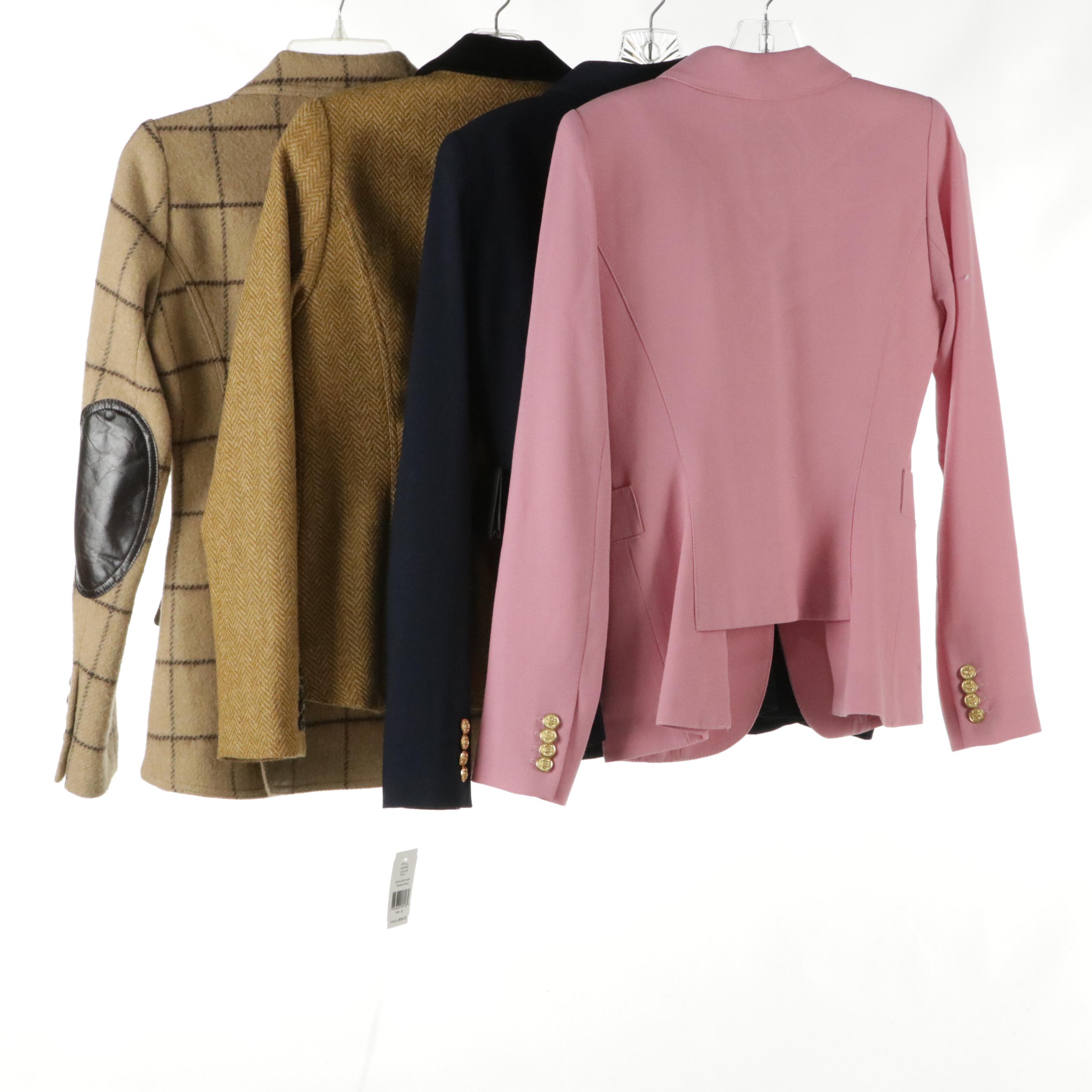 Smythe Navy Blue and Pink "Duchess" Blazers with Plaid and Herringbone Blazers