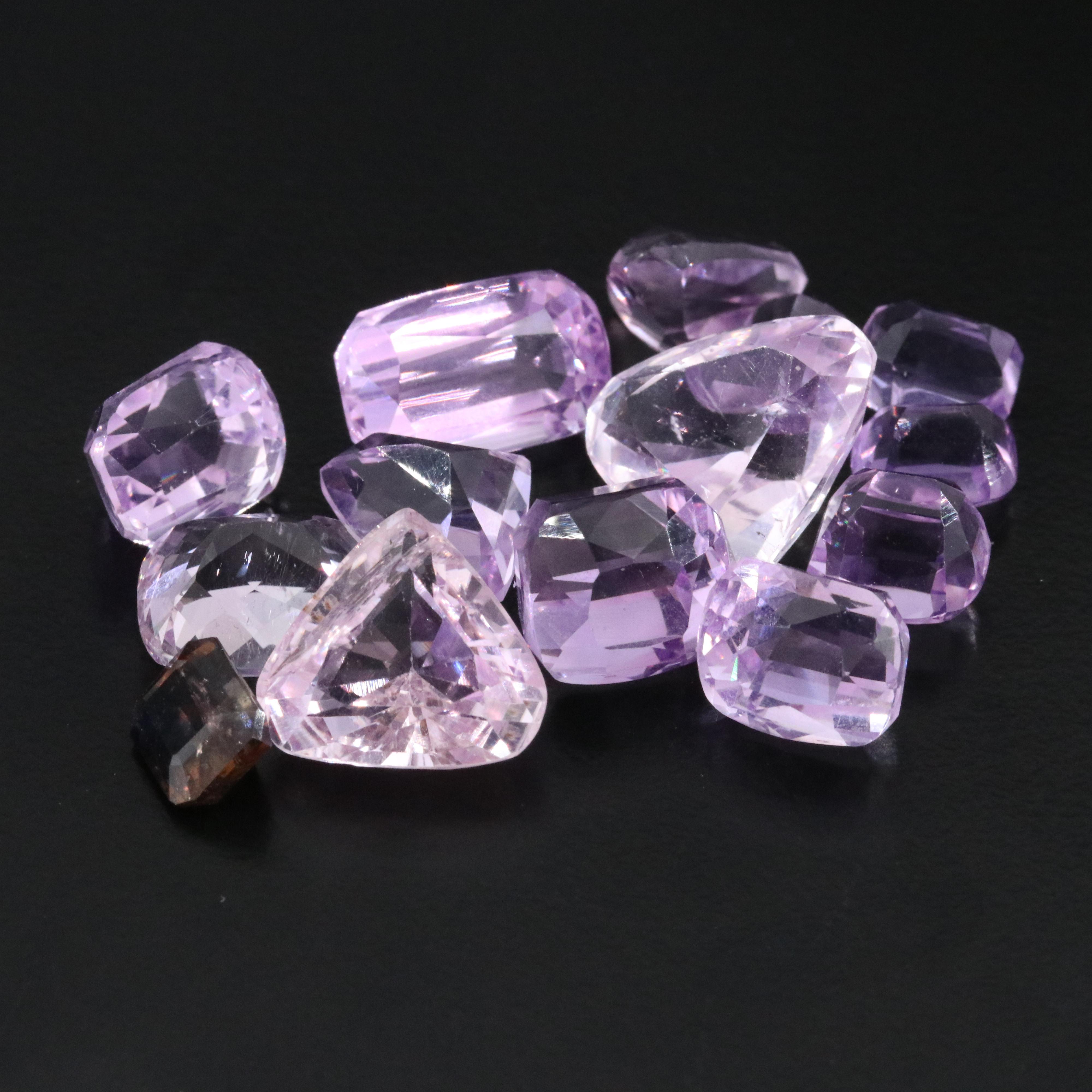 Loose 68.28 CTW Amethyst, Tourmaline and Kunzite
