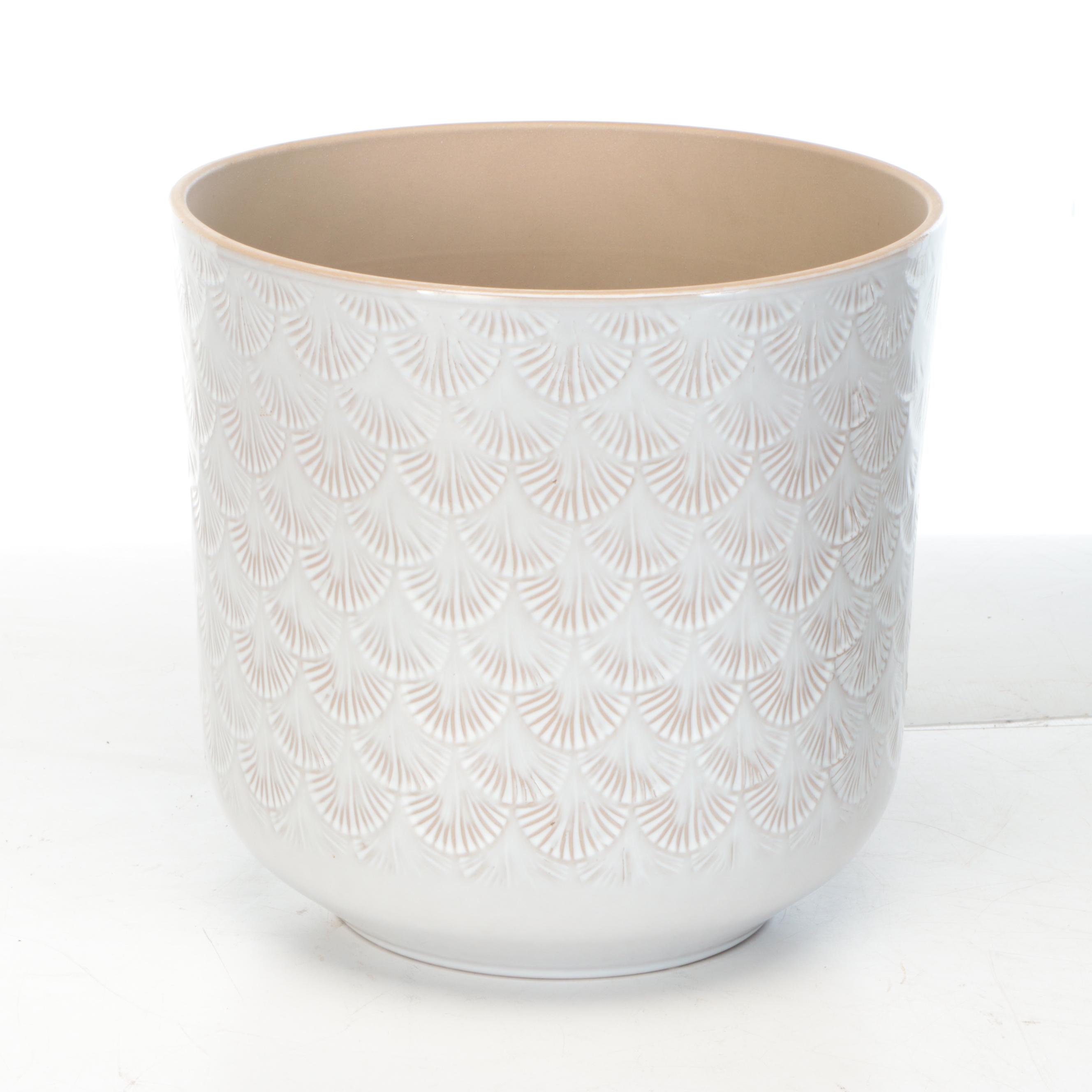 Borral Heira Ceramic Planter, Ceramic Vase, Crate & Barrel Ceramic Canister