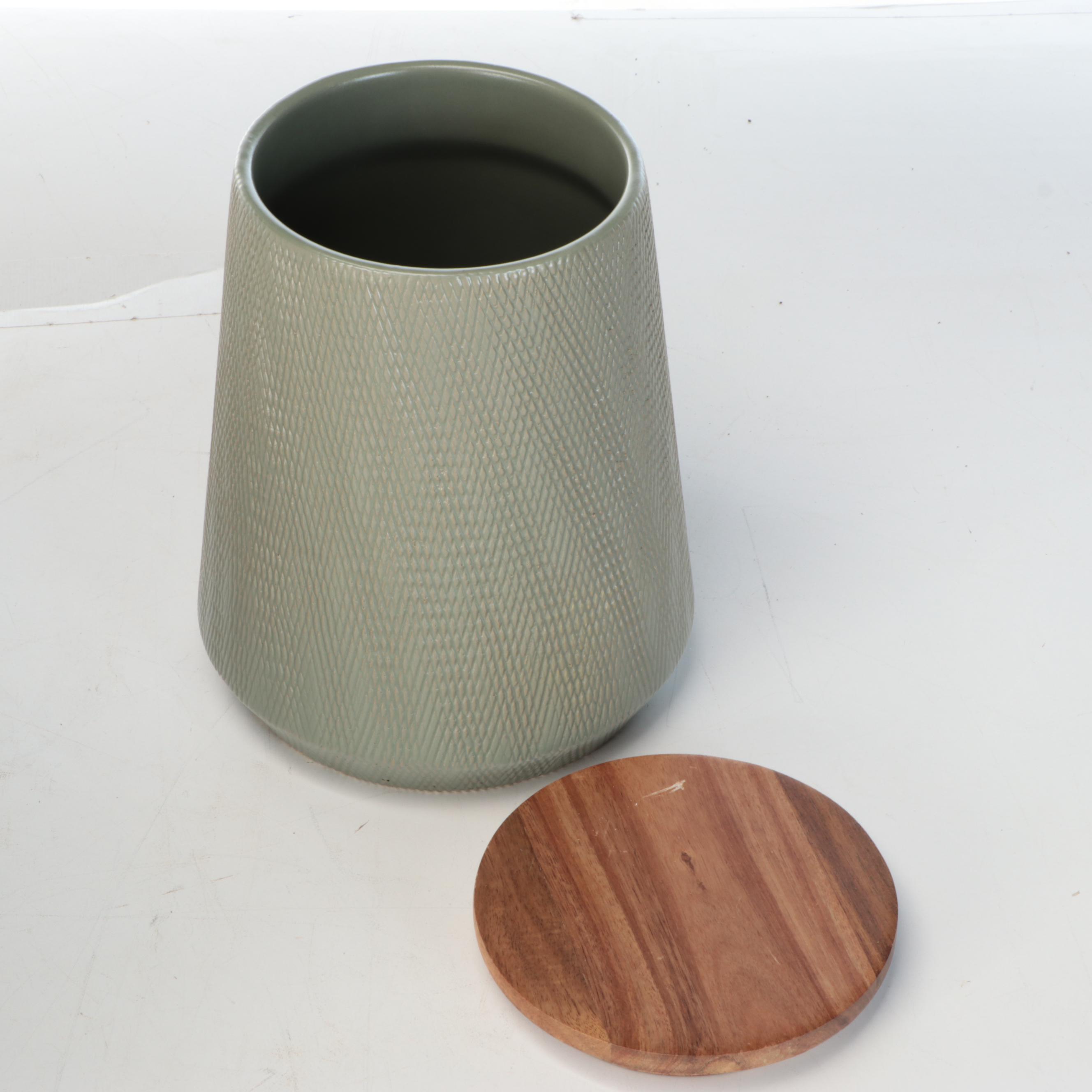 Borral Heira Ceramic Planter, Ceramic Vase, Crate & Barrel Ceramic Canister