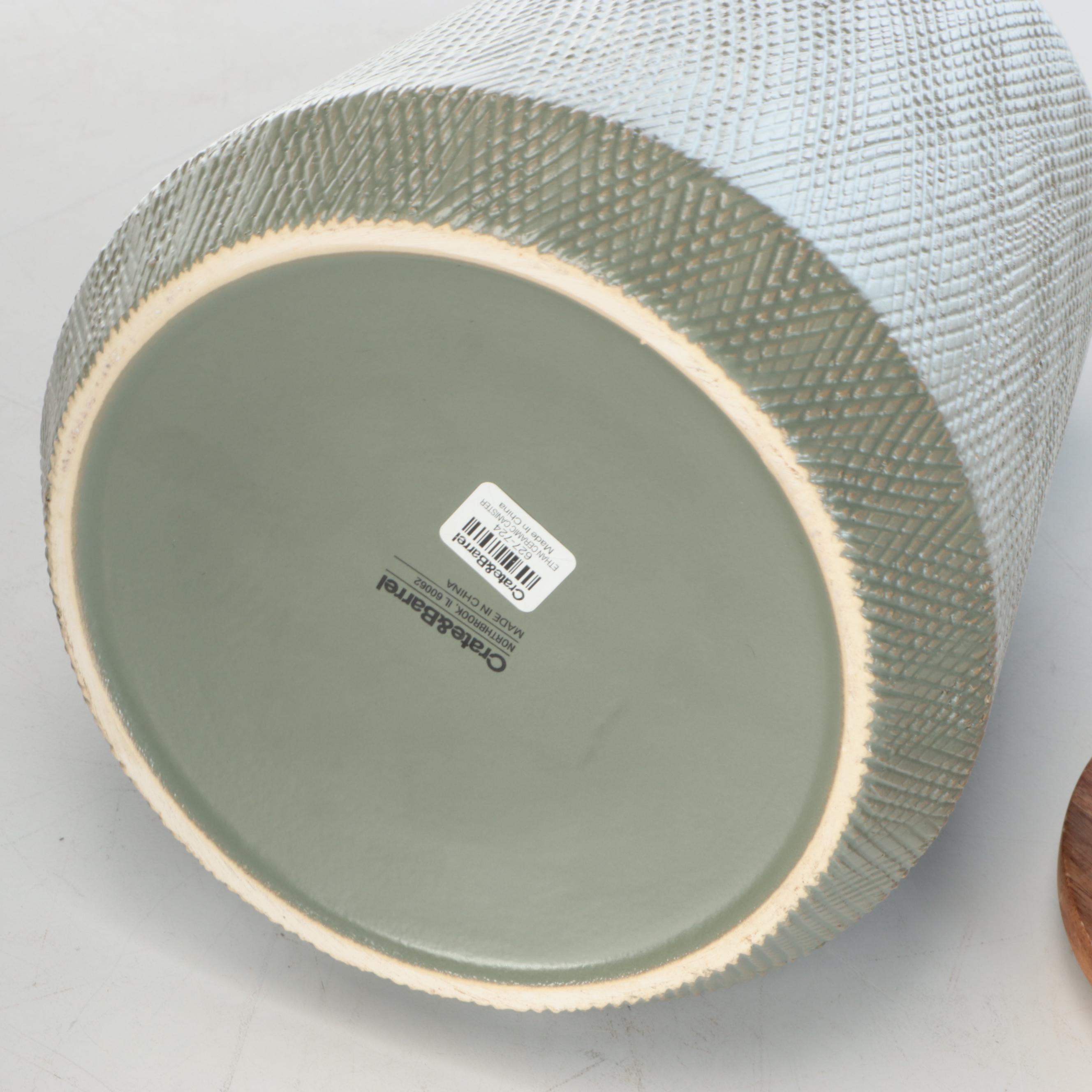 Borral Heira Ceramic Planter, Ceramic Vase, Crate & Barrel Ceramic Canister