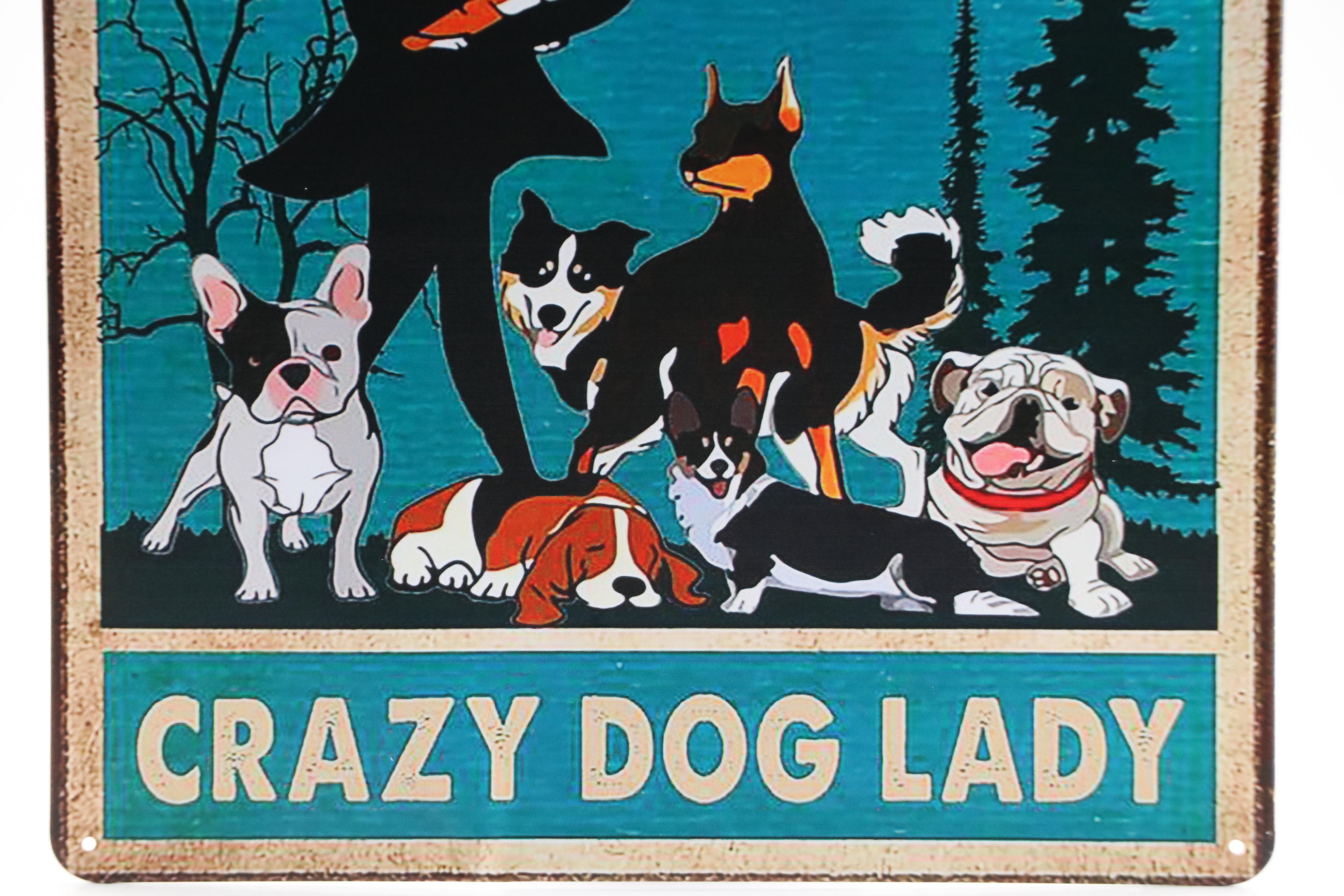 Novelty Cat Giclée "Yes! I Am The Crazy Dog Lady," 21st Century