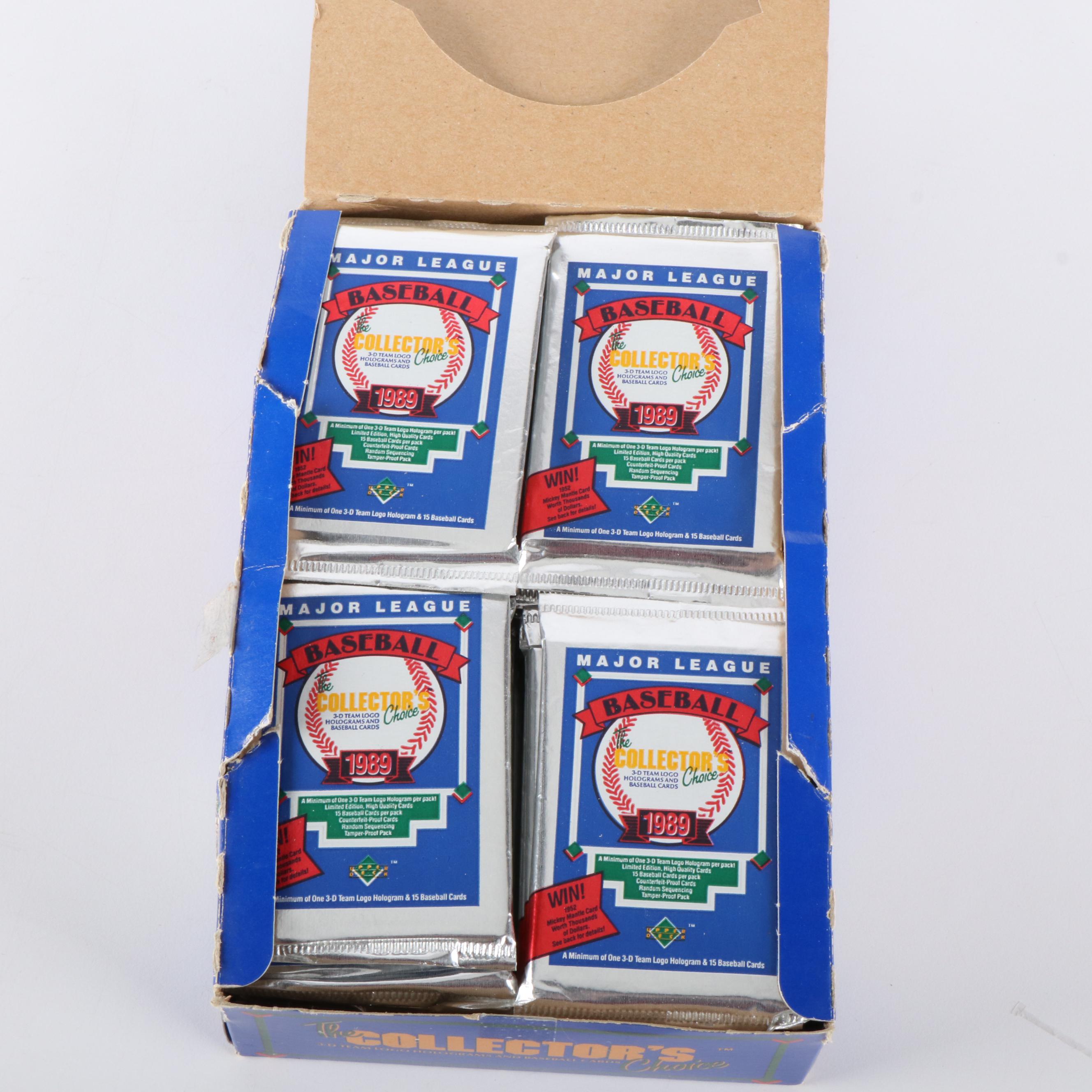 1989 Upper Deck Baseball Card Set with Ken Griffey Jr. Rookie & Sealed Wax Packs