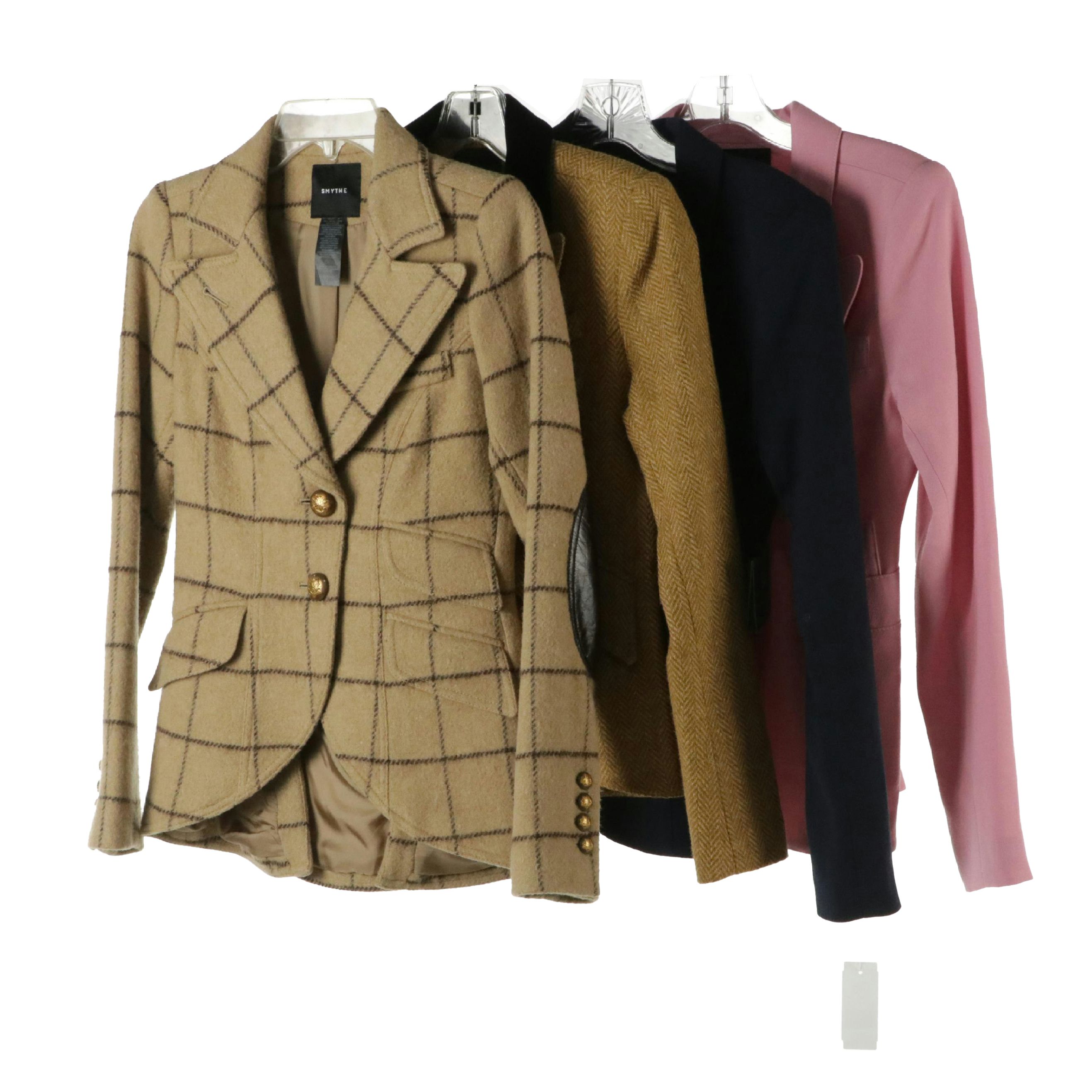 Smythe Navy Blue and Pink "Duchess" Blazers with Plaid and Herringbone Blazers